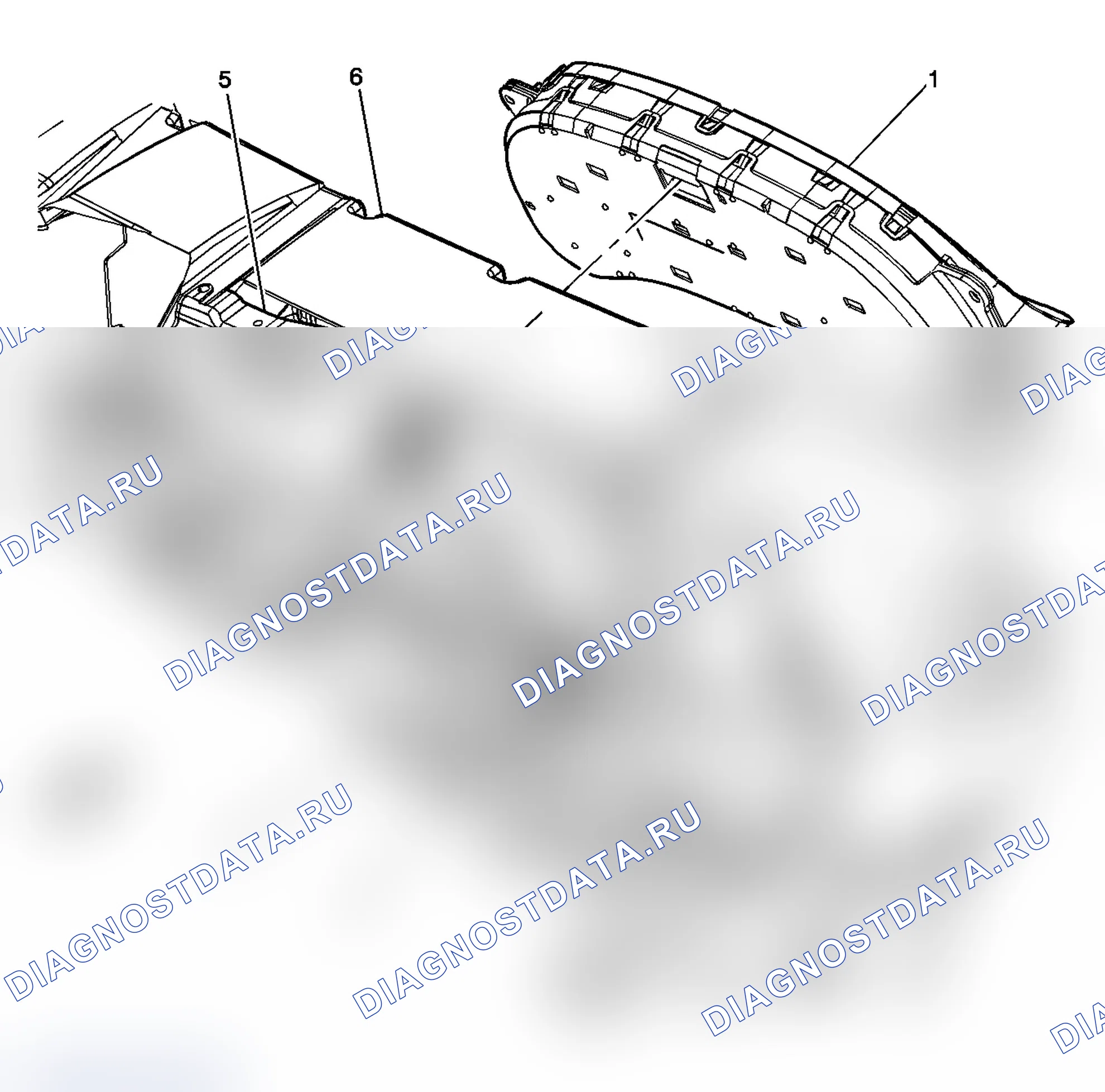Рис. 6: Виды приборной панели, датчиков и компонентов консоли. Chevrolet Silverado 1500 