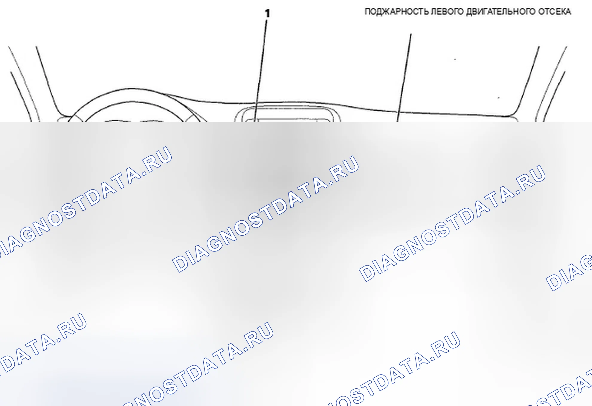 Рис. 41: Идентификация электрического поджгута левого моторного отсека. Acura TSX II