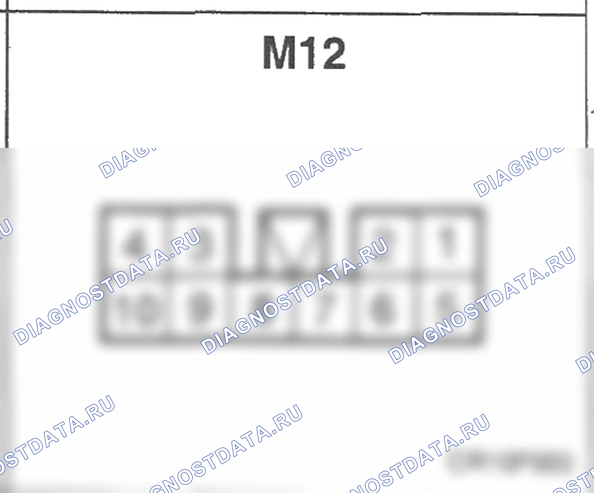 Распиновка разъёма M12 — основного жгута. Hyundai H-1 A1