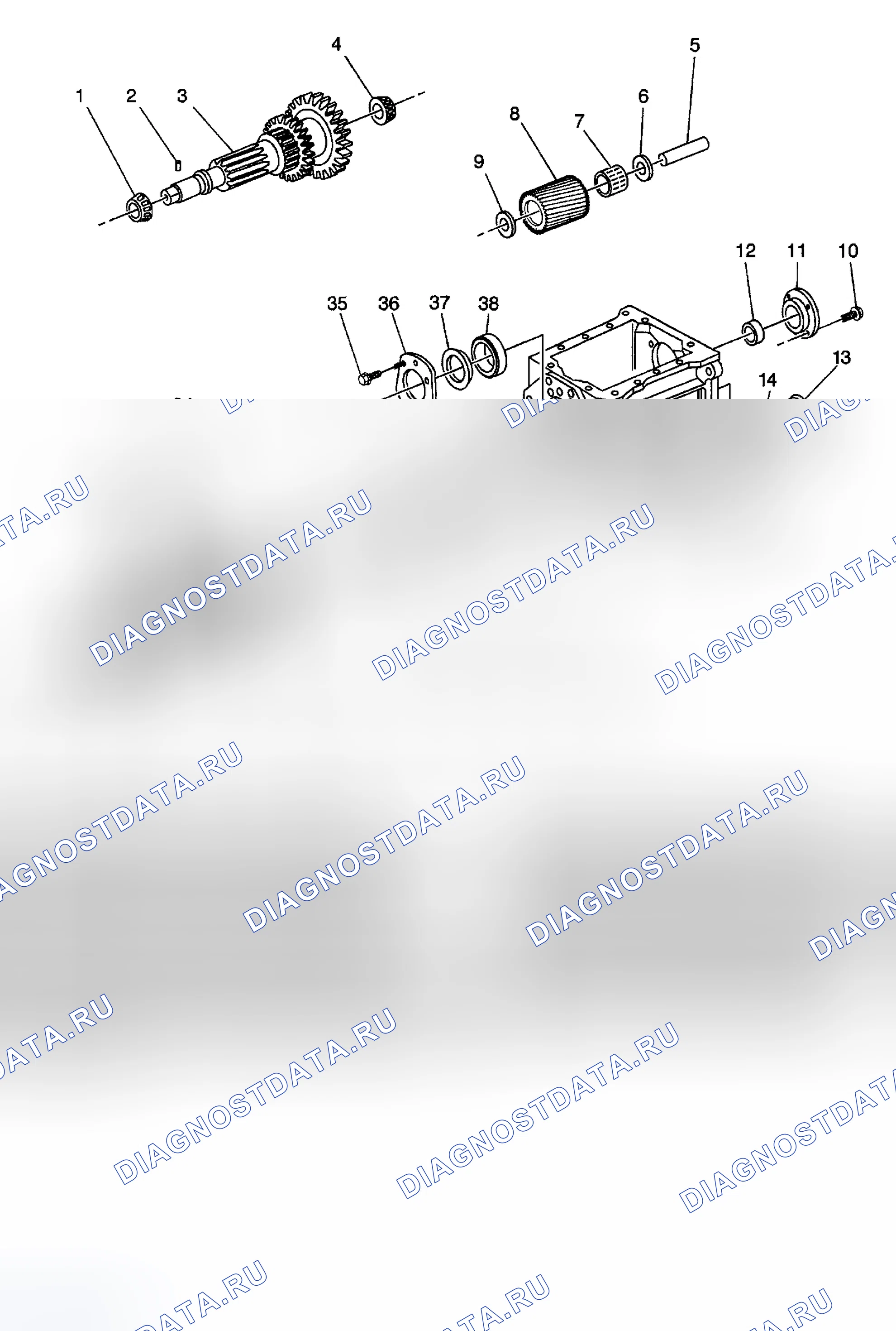 Рис. 118: Виды в разобранном виде. GMC Cab & Chassis Sierra 3500 GMT800 early