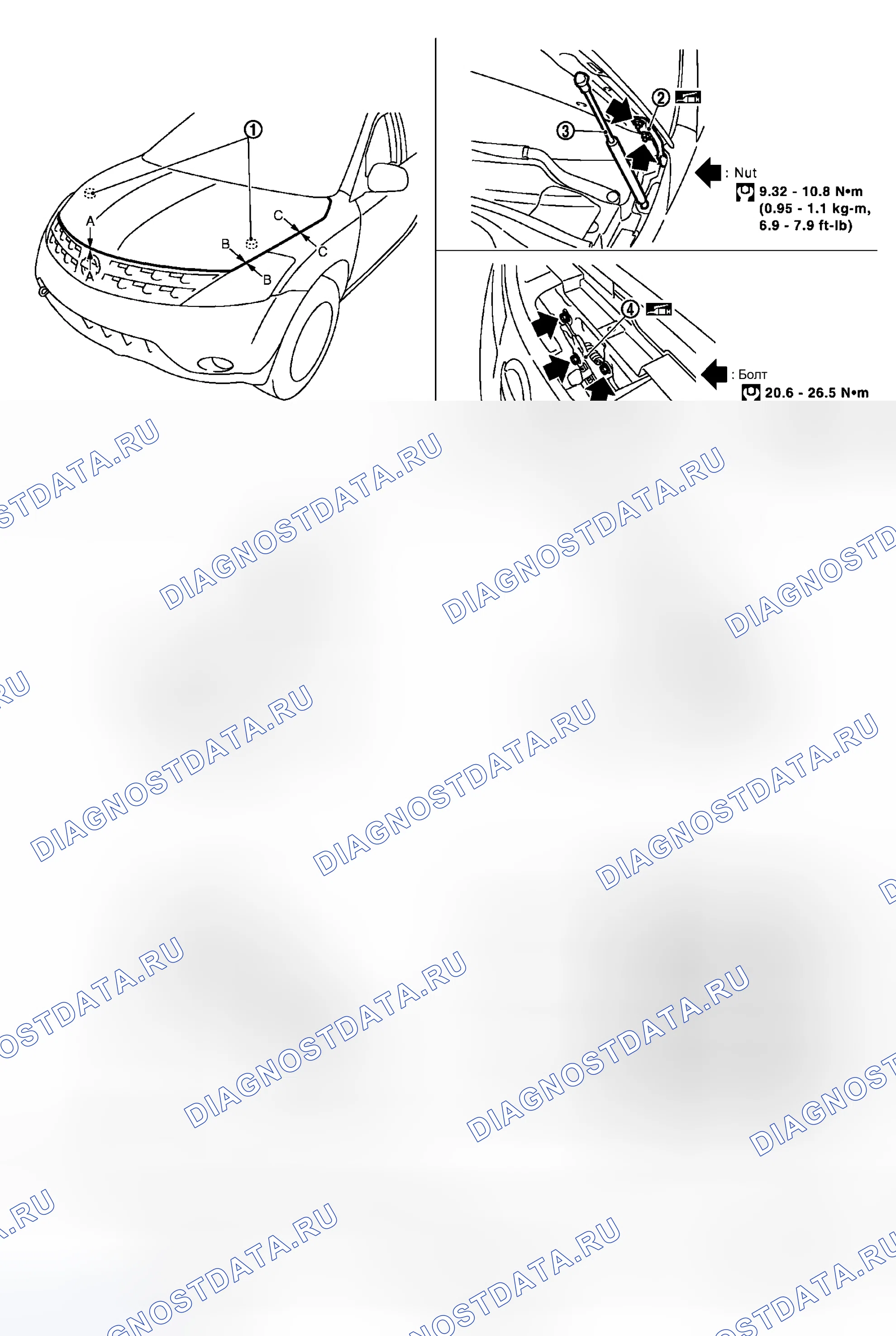 Рис. 252: Регулировка фитинга. Honda Integra I