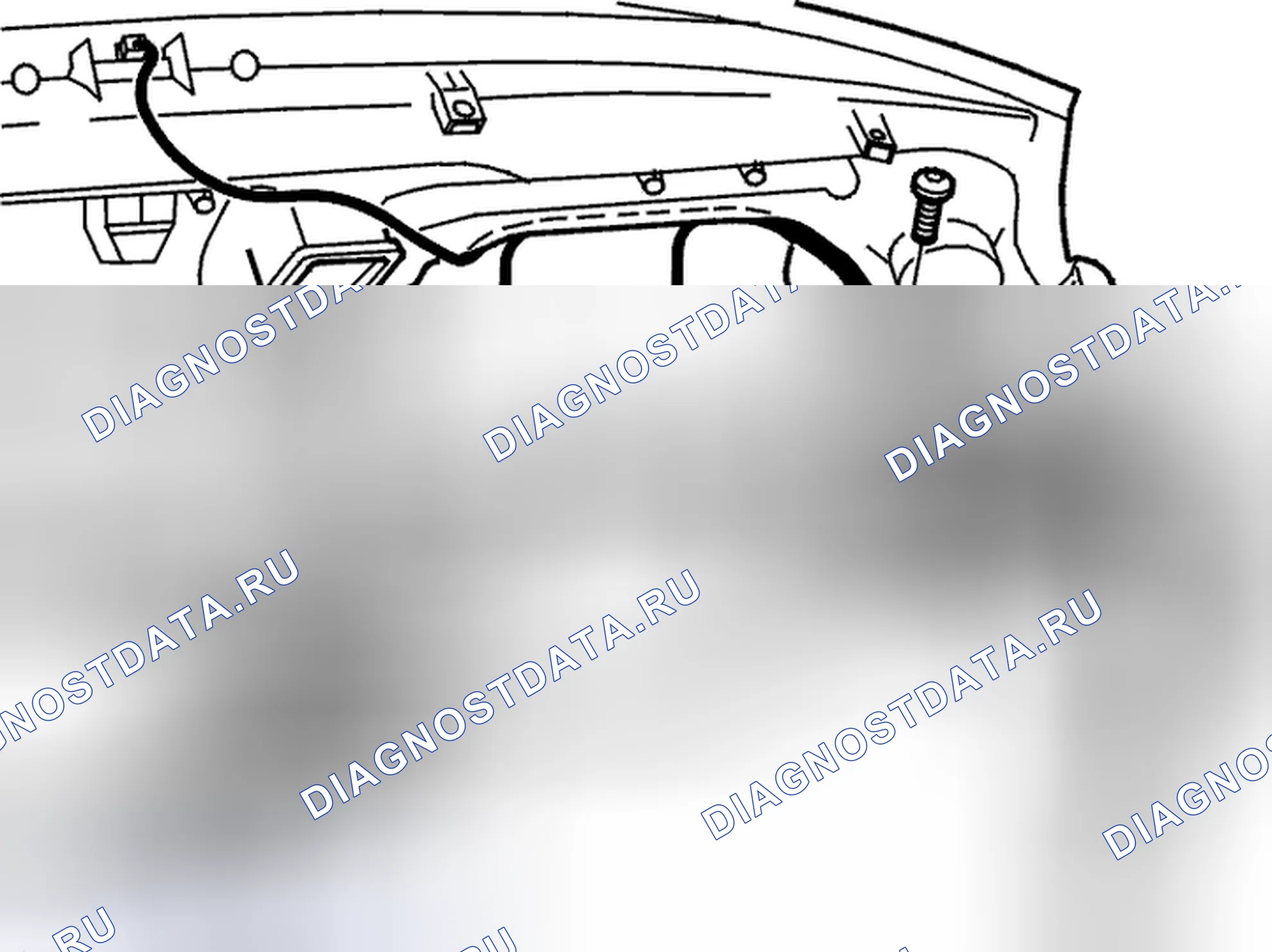 Рис. 931: Прокладка кабельного жгута. Volvo C70 I