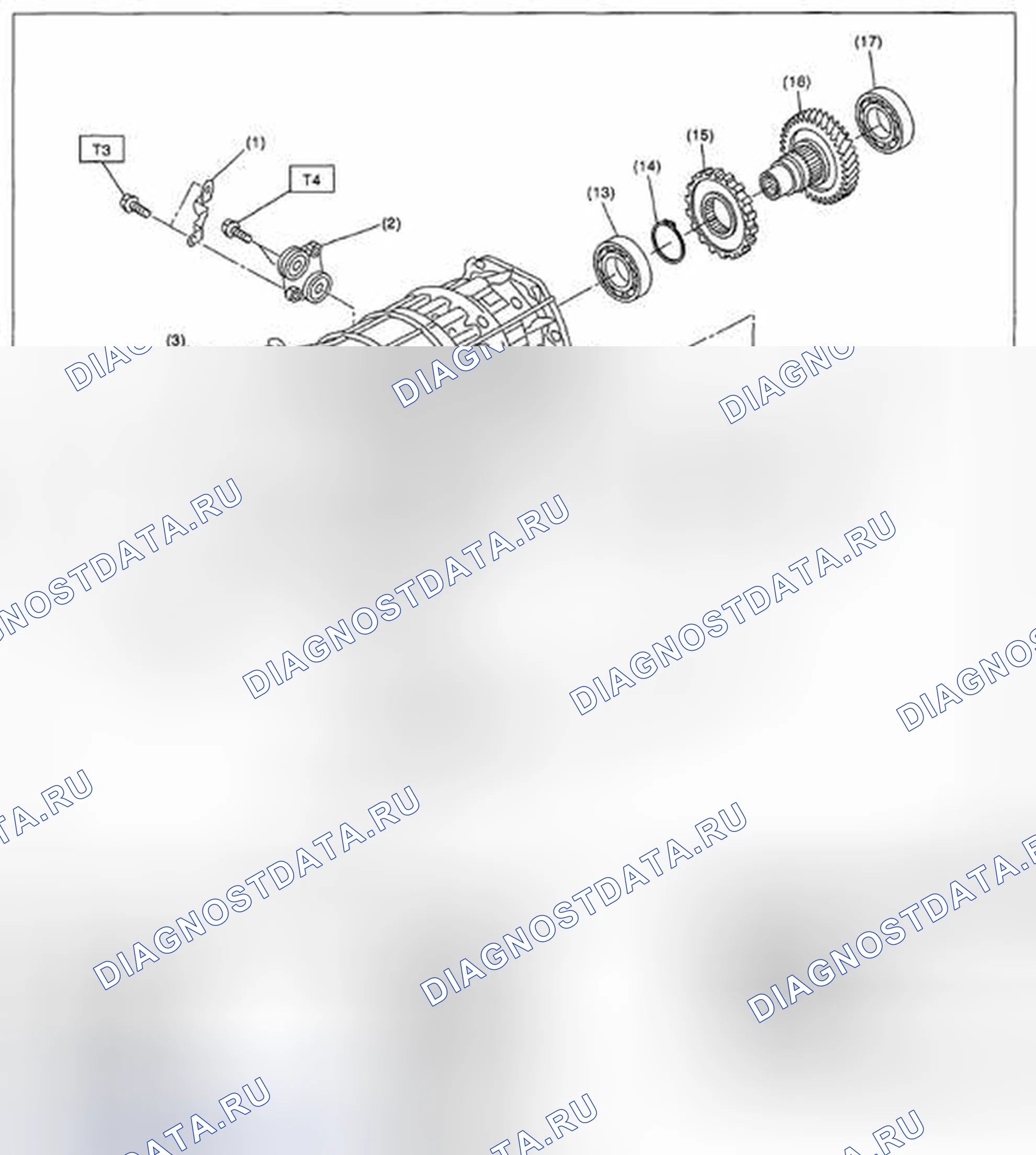 Рис. 151: УСТРОЙСТВО УПРАВЛЕНИЯ КОРОБКОЙ ПЕРЕДАЧ И СТОЯНОЧНАЯ ОПОРА. Subaru Legacy BM/BR
