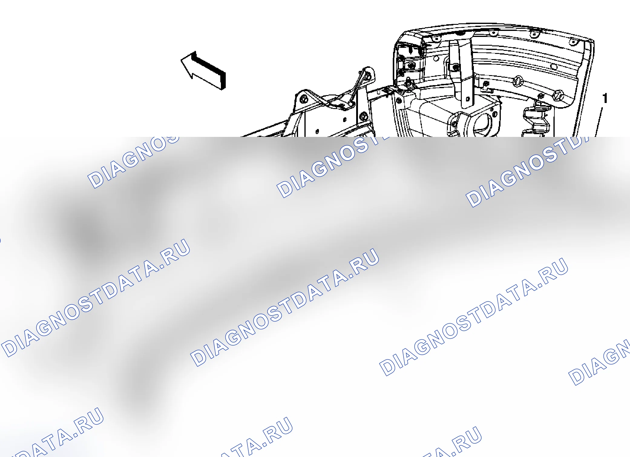 Рис. 19: Замена удлинителя переднего дефлектора. GMC Cab & Chassis Sierra 3500 HD 