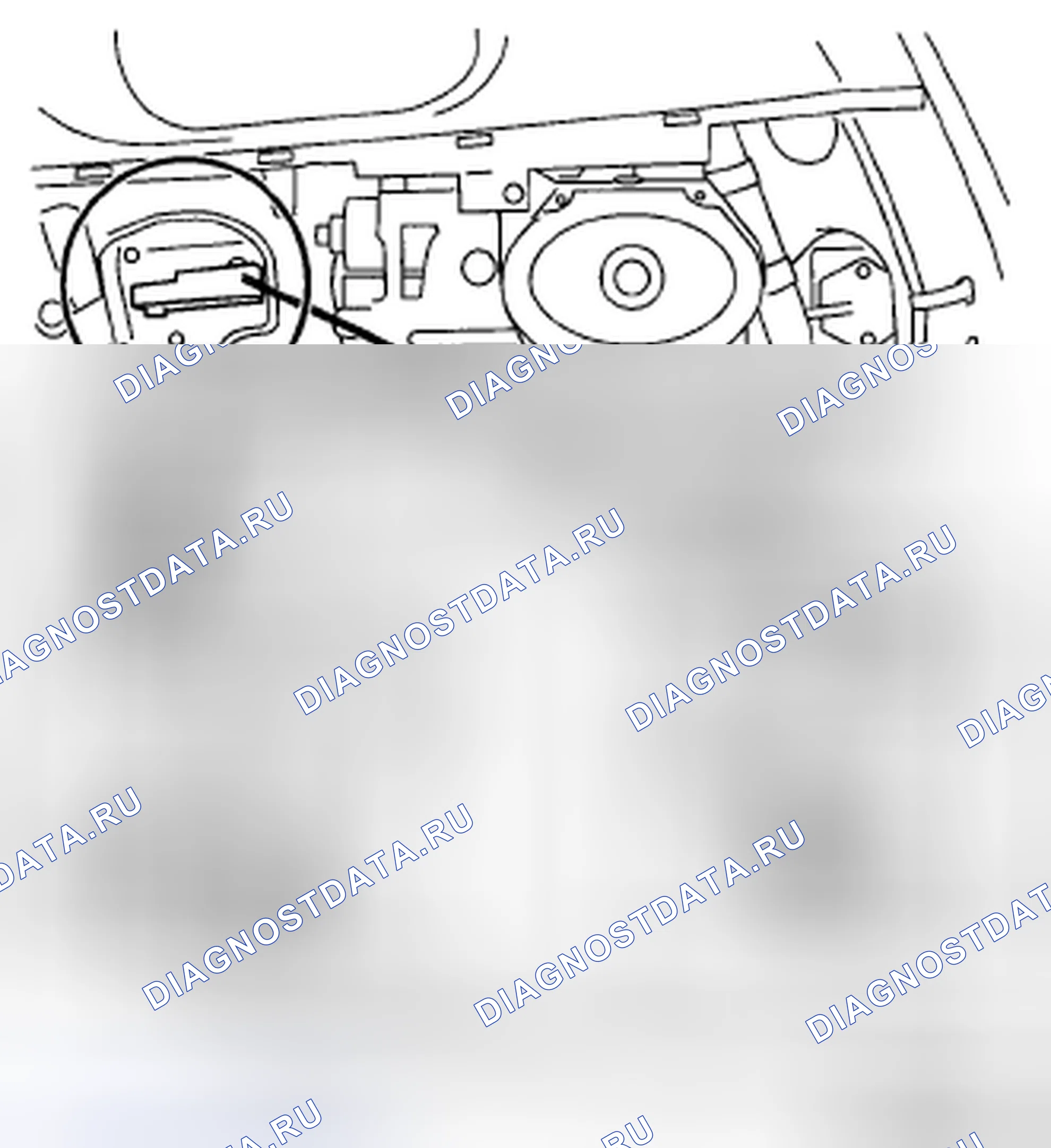 Рис. 46: СНЯТИЕ / УСТАНОВКА СТОПОРА ОТКРЫТОЙ РАЗДВИЖНОЙ ДВЕРИ. Mazda 5 I рестайлинг
