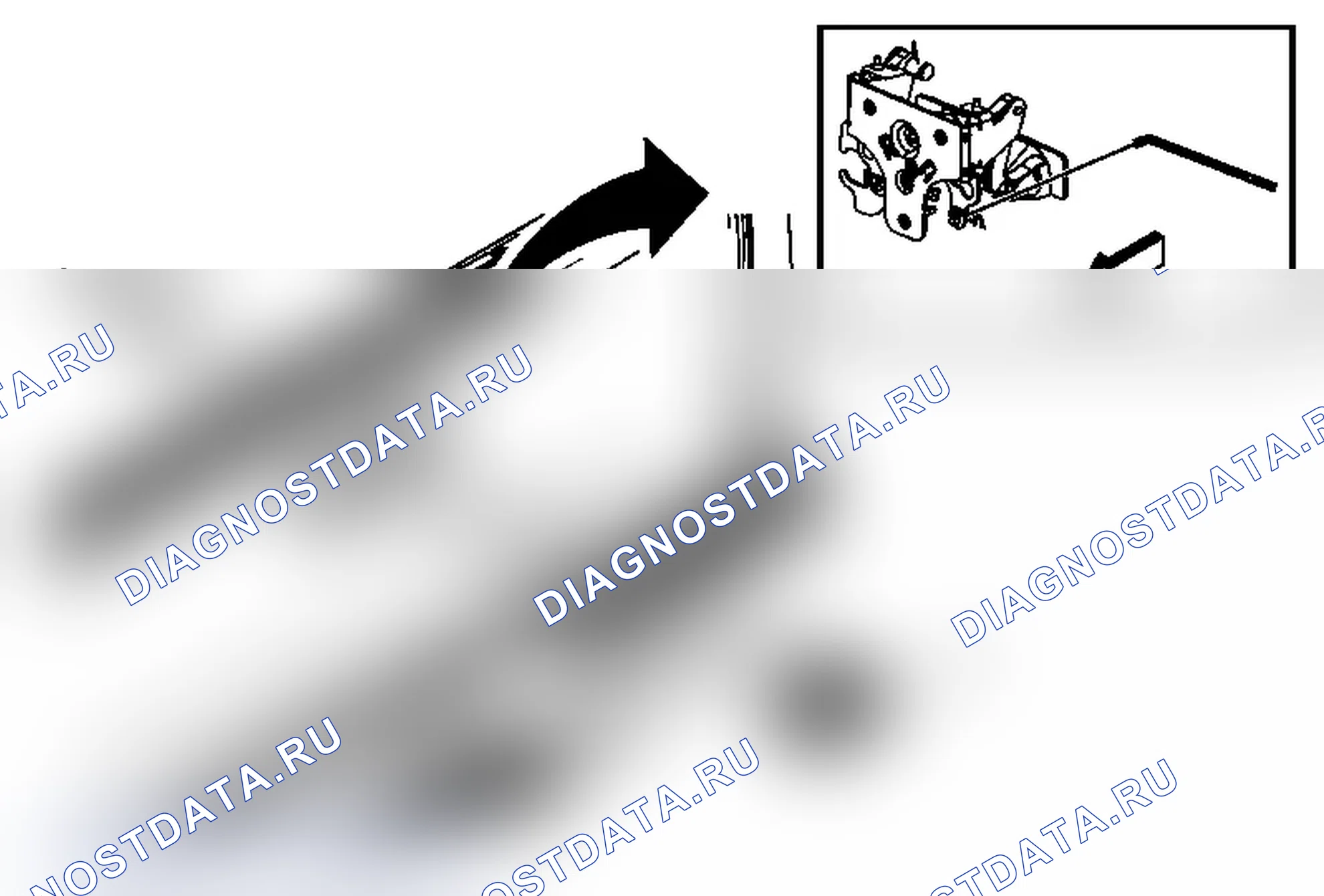 Рис. 22: Замена рукоятки концевого затвора. Chevrolet Silverado 3500 HD 