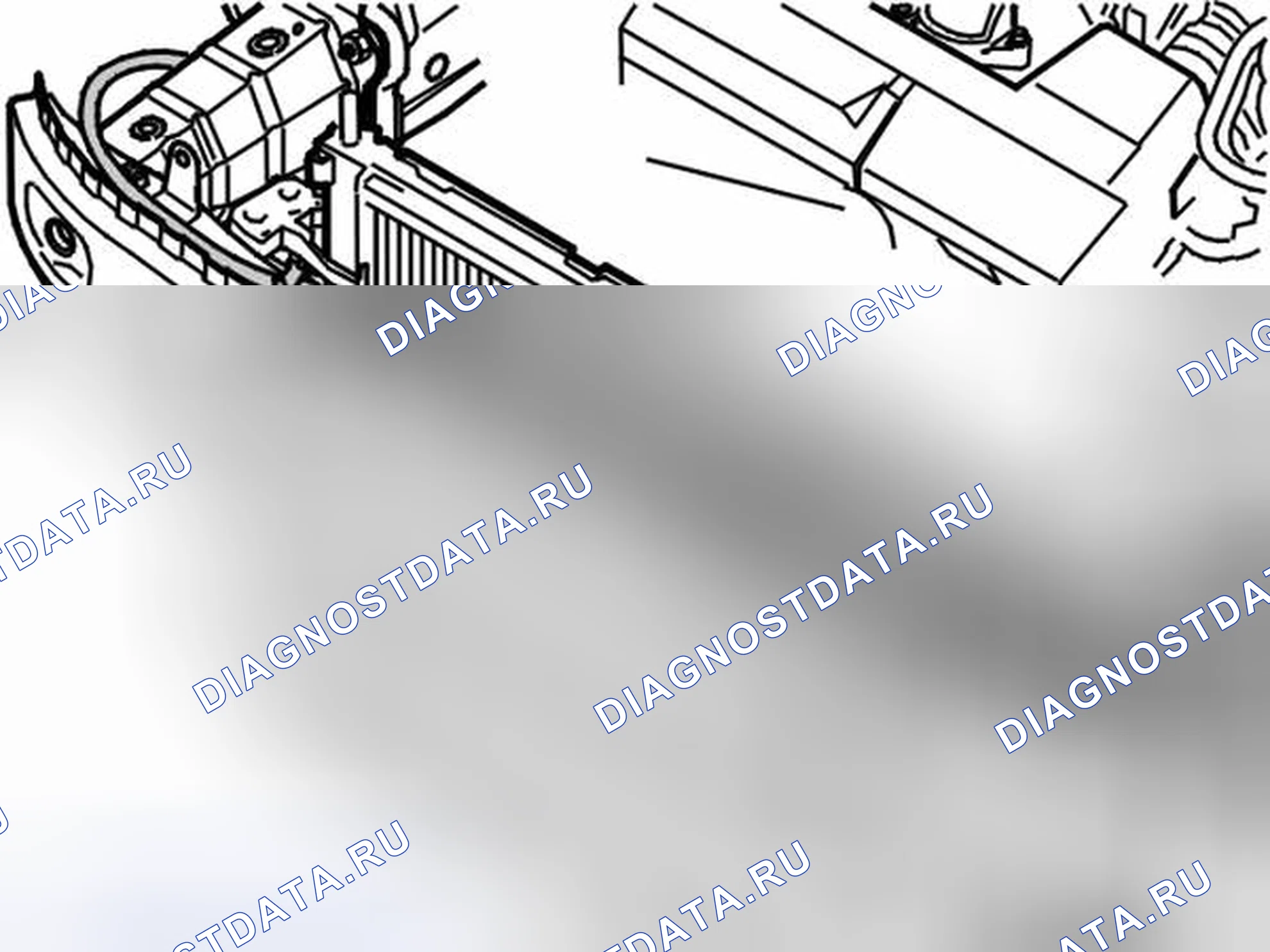 Рис. 71: УСТАНОВКА НАПРАВЛЯЮЩЕЙ ПЕРЕДНЕГО БАМПЕРА. Volvo V50 I рестайлинг