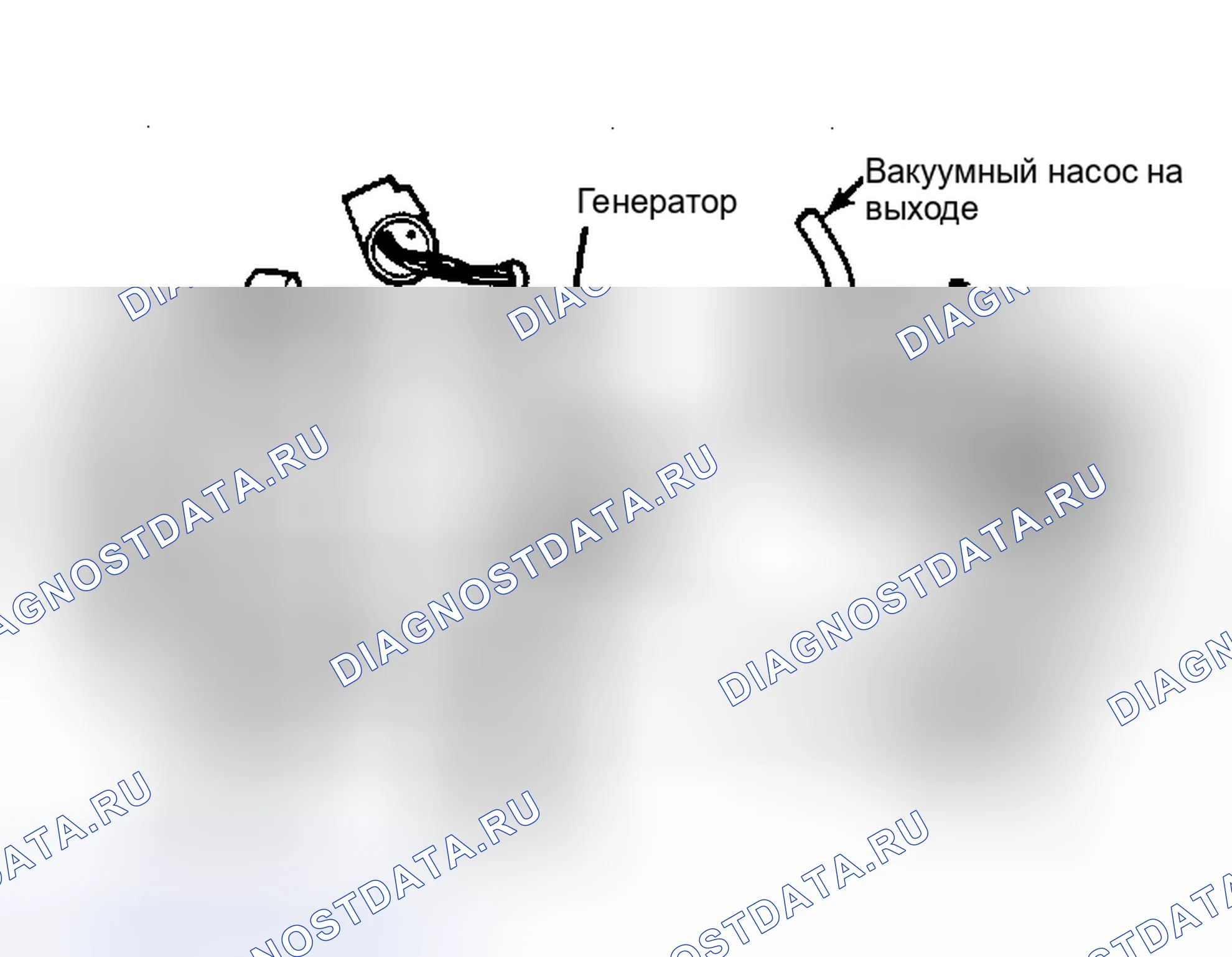 Рис. 4: Вакуумный насос с приводом от генератора переменного тока. Показан дизельный двигатель 1.8L.. Pontiac Sunbird II