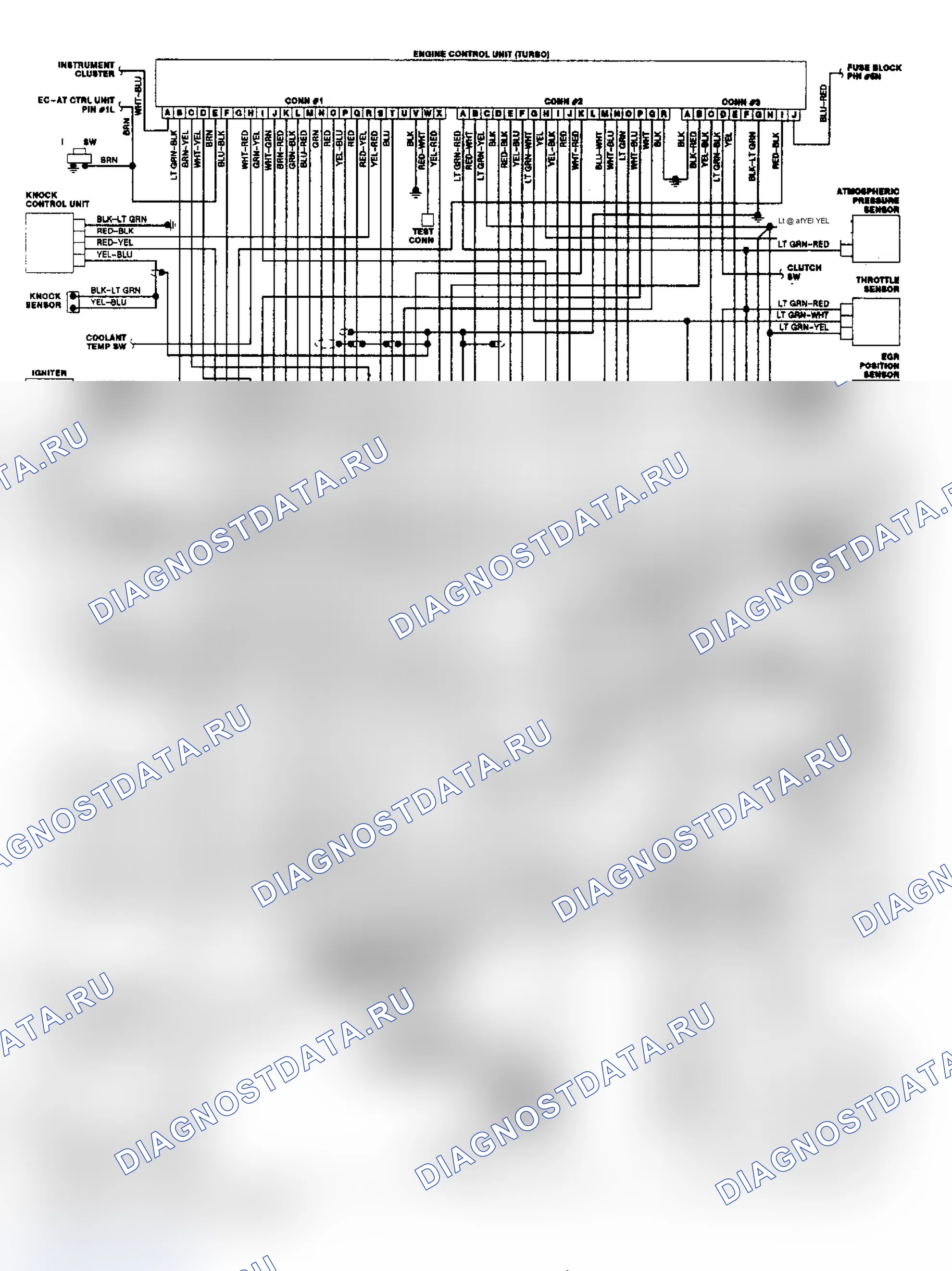 Рис. 83: электросхема для MX-6 и 626 EGI Turbo. Mazda MX-6 V