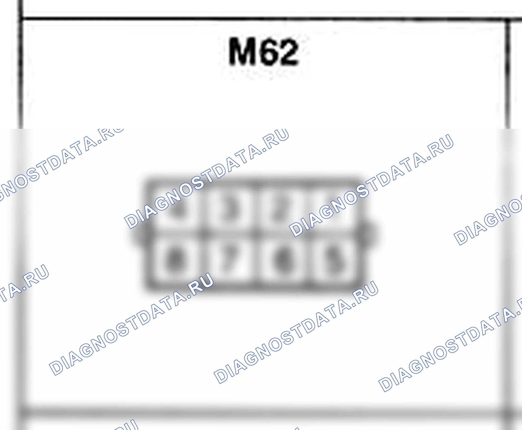Распиновка разъёма M62 — основного жгута. Hyundai Atos MX