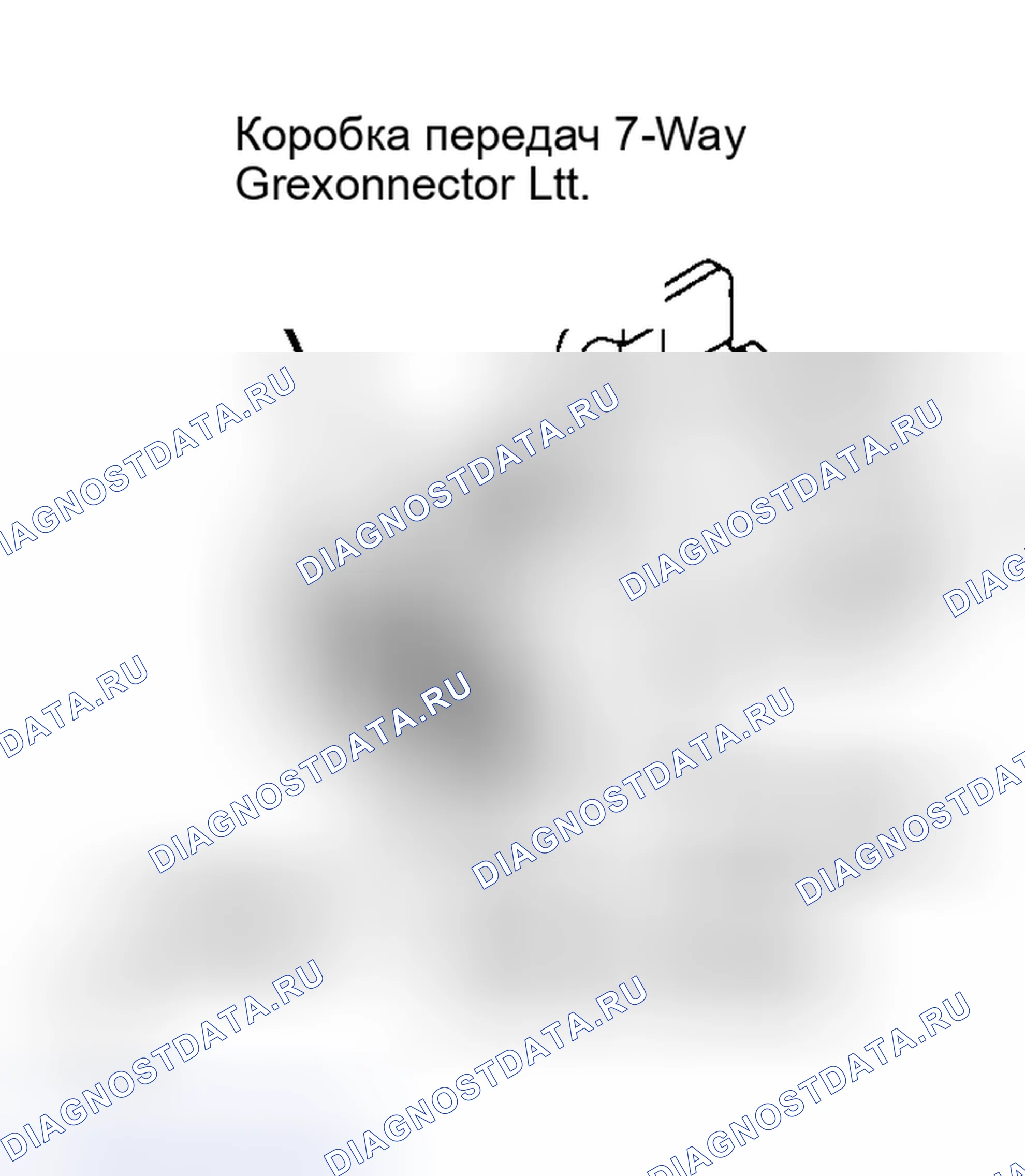 Рис. 33: Тест 5A - Разъем 7-Way коробки передач (внешняя сторона). Jeep Wagoneer XJ
