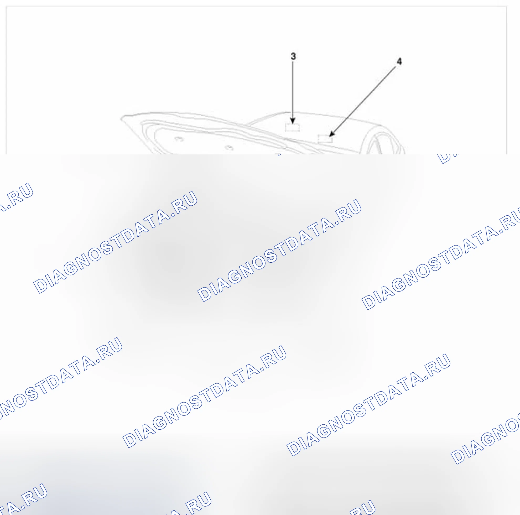 Рис. 17: Расположение предупредительных/предупреждающих надписей. Hyundai Sonata VI