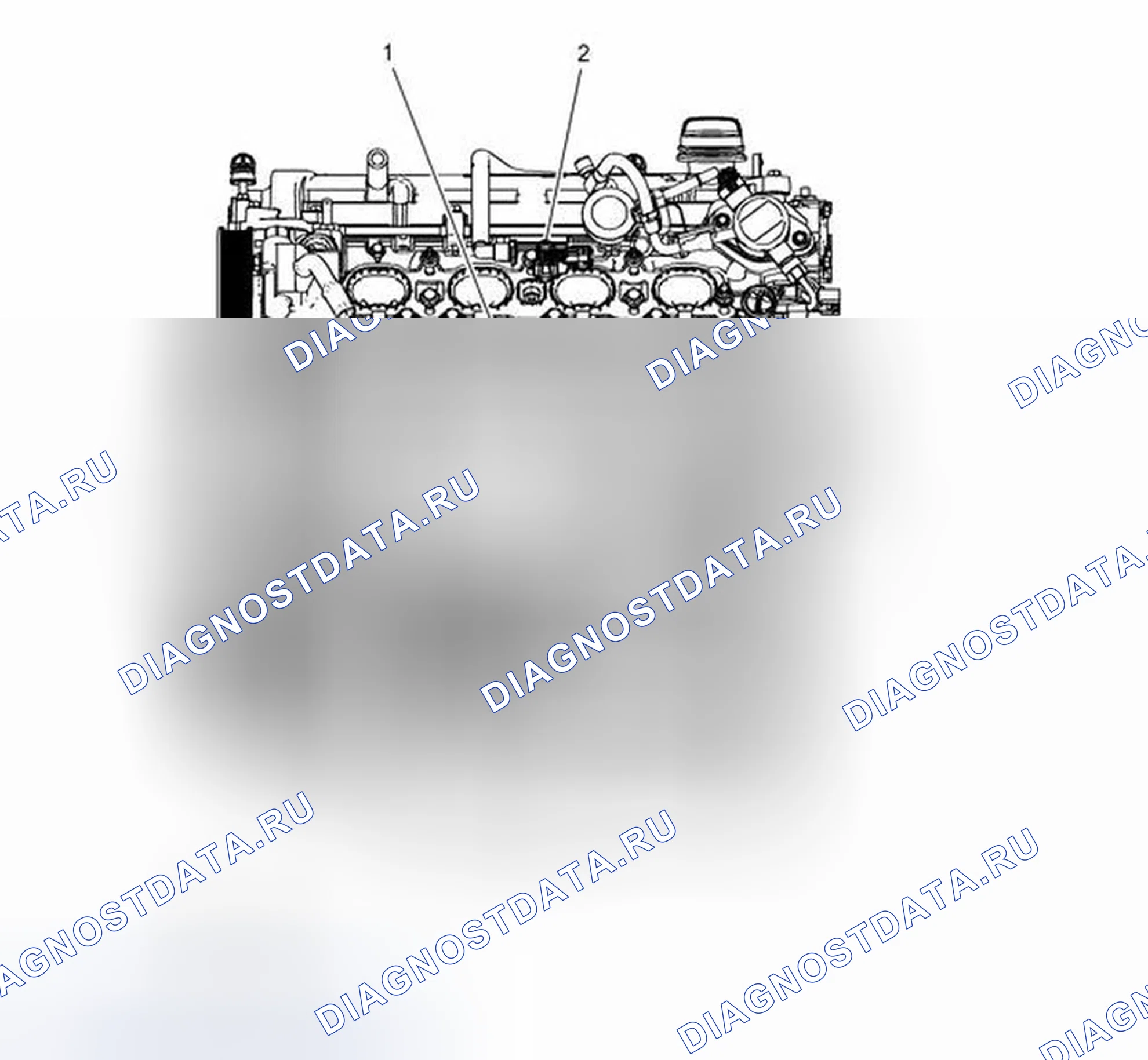 Рис. 10: Компоненты двигателя - передние (LEA 2 из 2). Chevrolet Orlando I