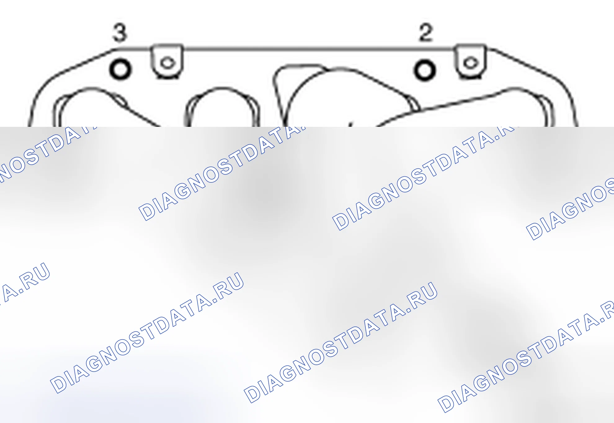 Рис. 58: Выпускной коллектор. Nissan Frontier D40