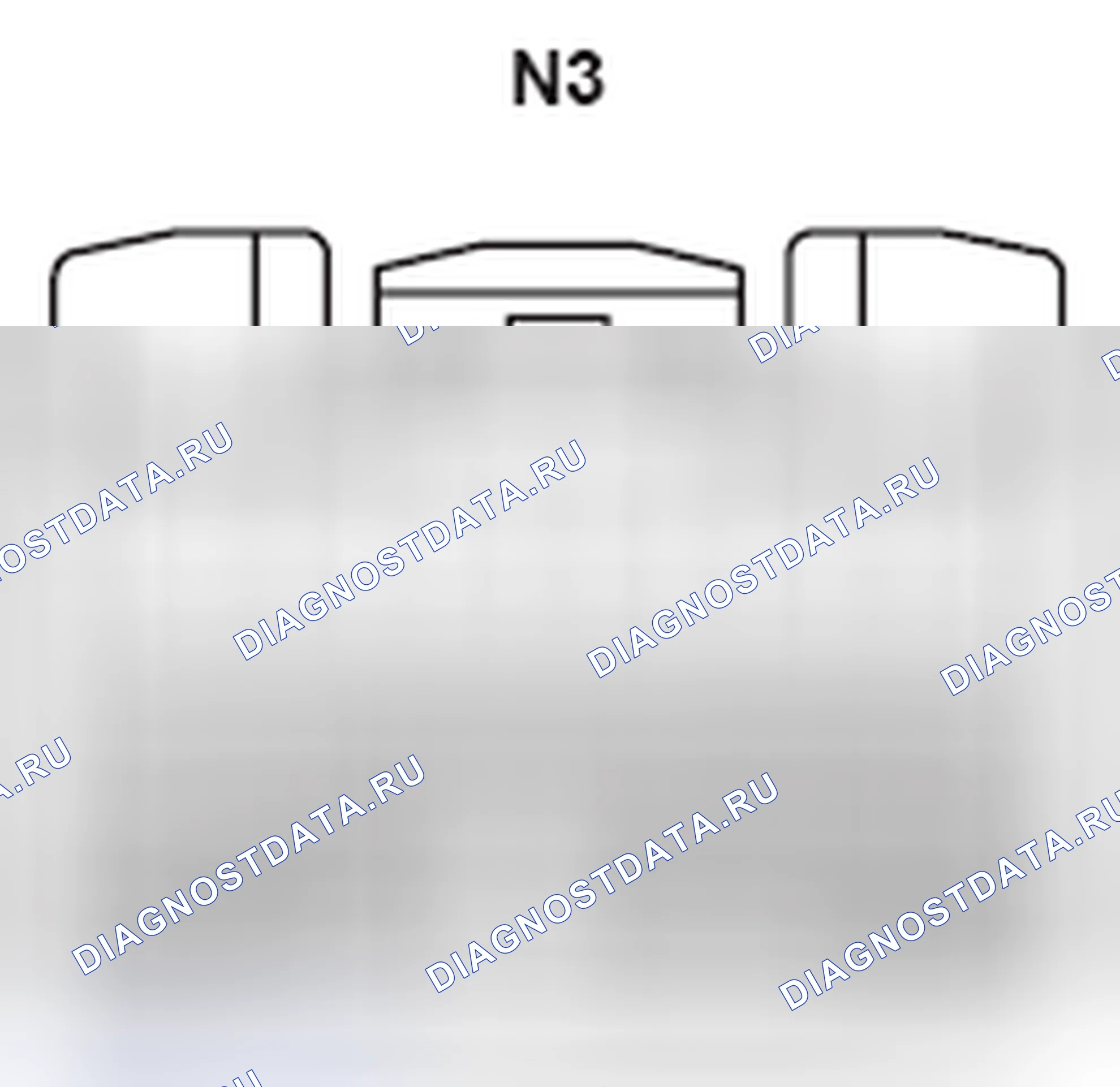 Рис. 448: Вид с торца разъема ECU двери (передняя левая часть) (N3). Lexus GS III