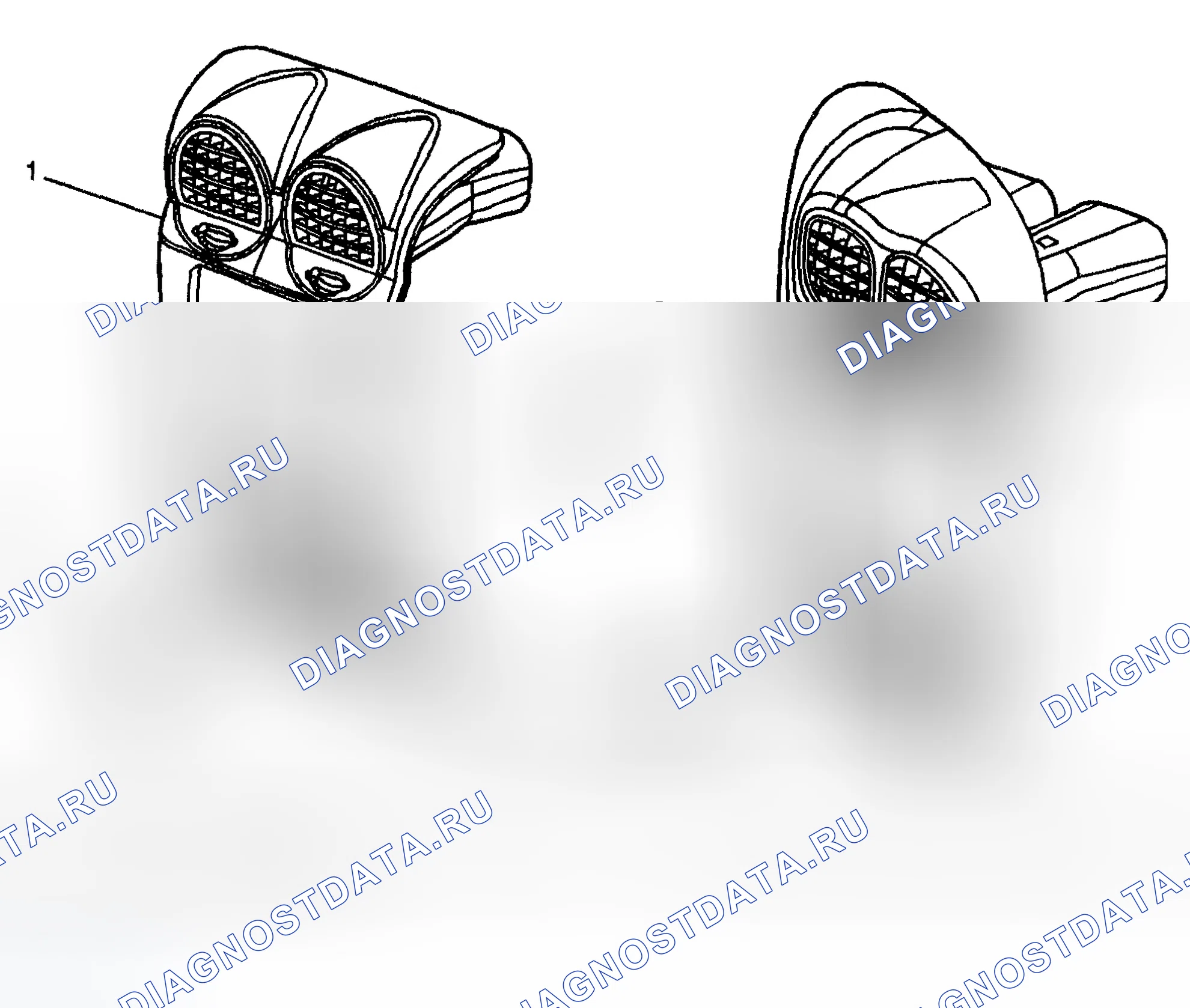Рис. 11: Переключатель стеклоочистителя / омывателя заднего окна - GMC и Oldsmobile. Chevrolet TrailBlazer I