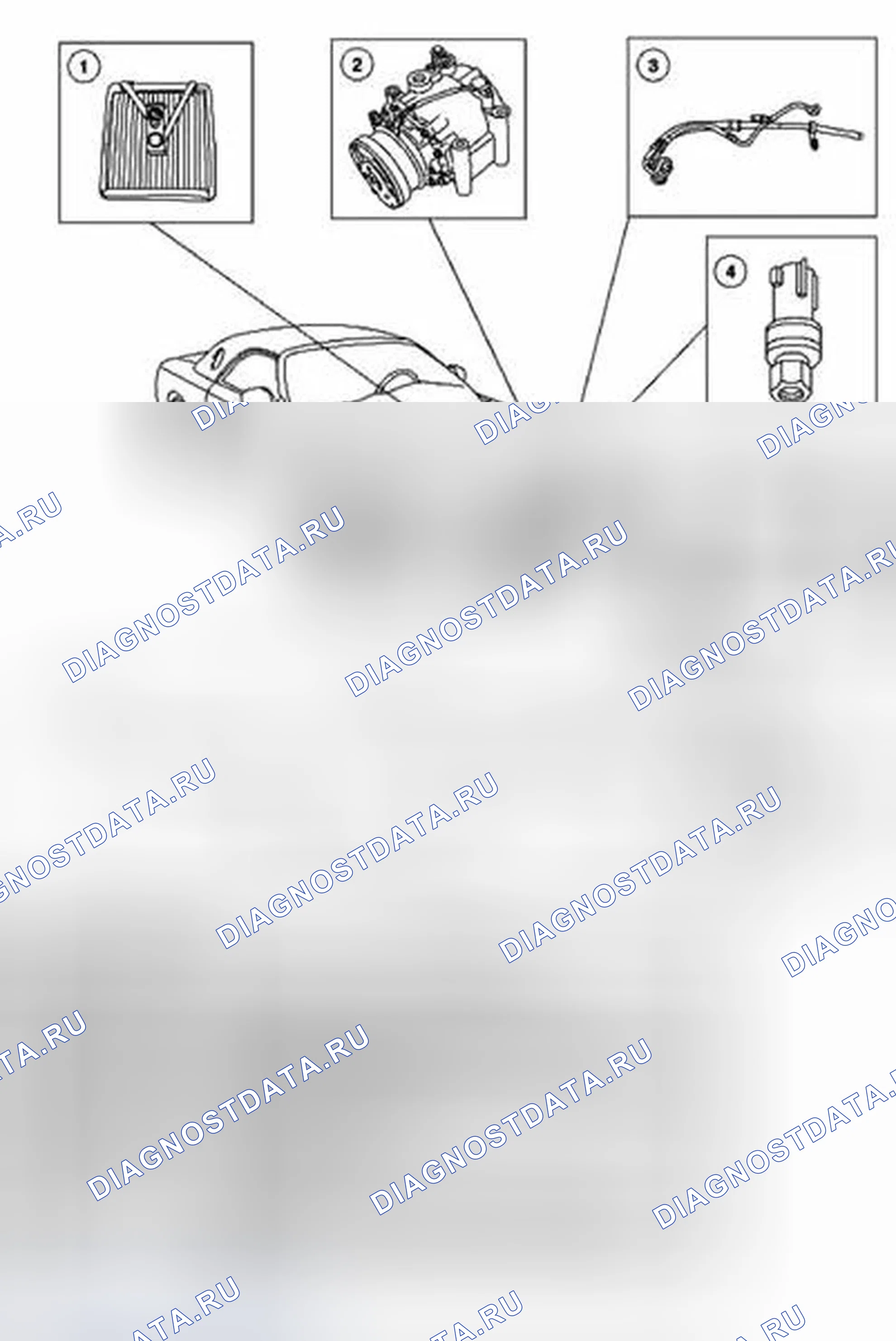 Рис. 165: Расположение компонентов. Ford Thunderbird XI