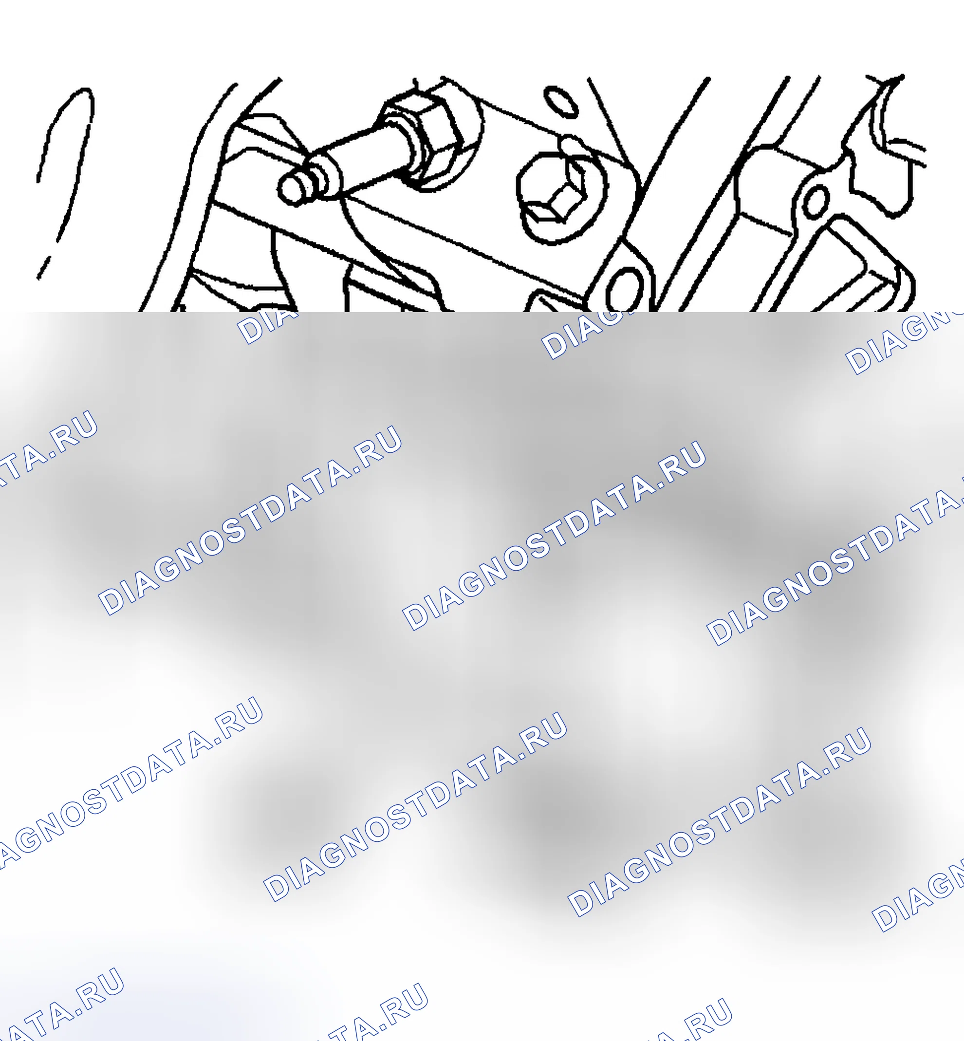 Рис. 367: Снятие заглушки блока двигателя. Hyundai Veracruz I