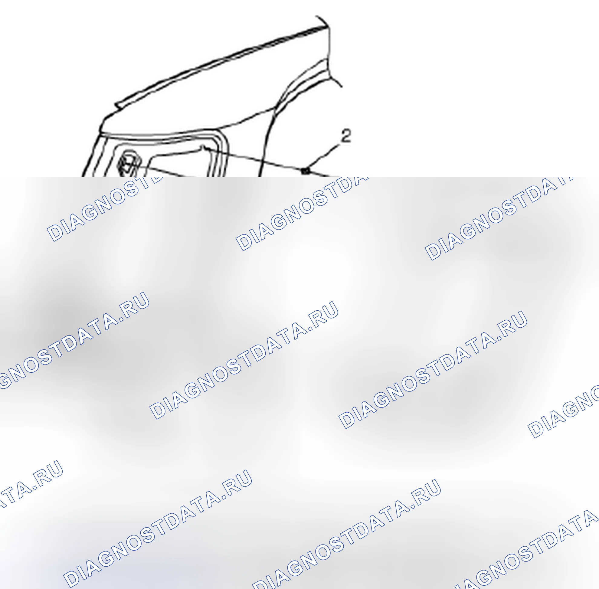 Рис. 15: Компоненты заднего окна. Suzuki SX4 I