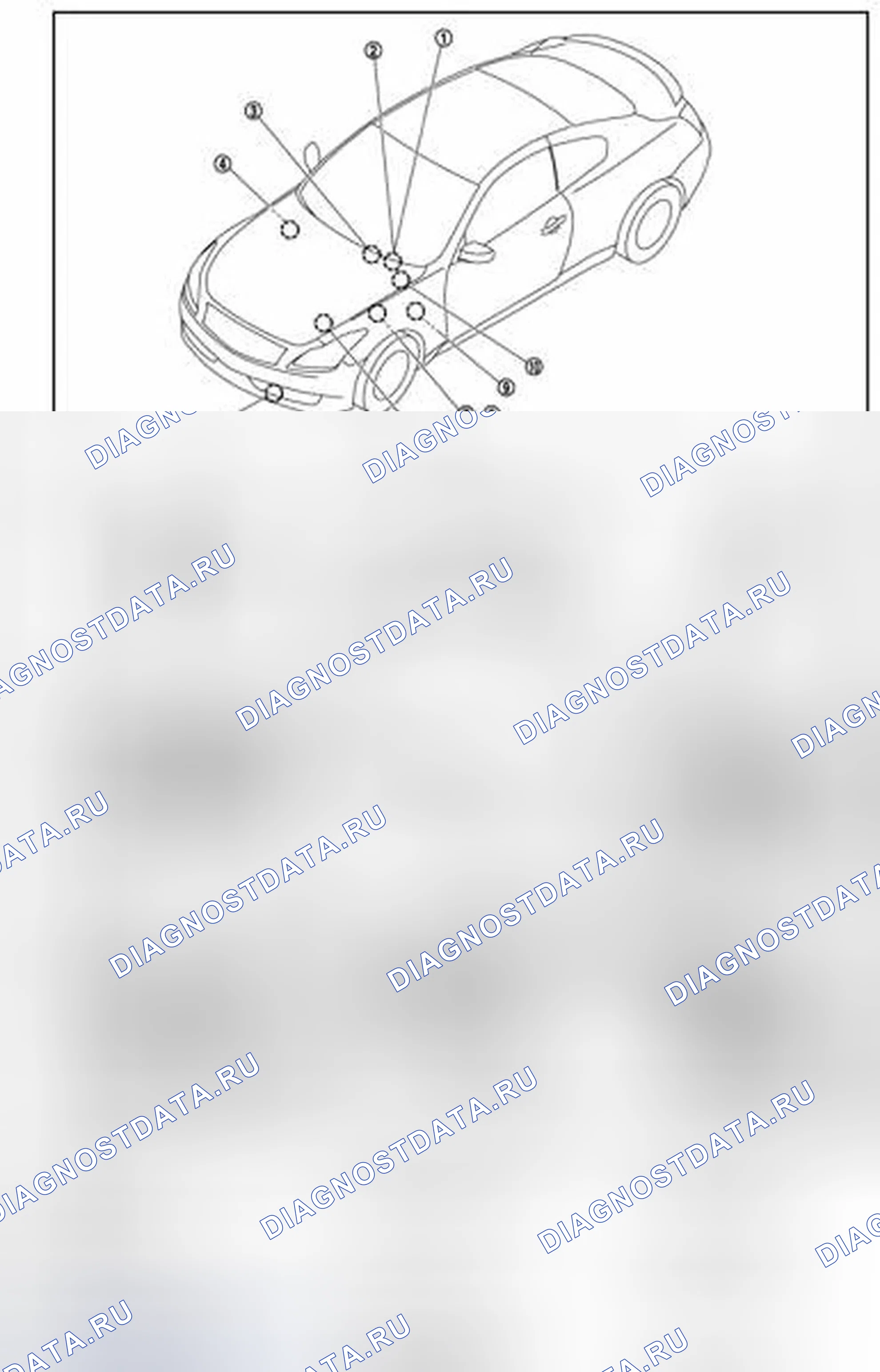 Рис. 127: Расположение компонентов. Infiniti G37 IV рестайлинг