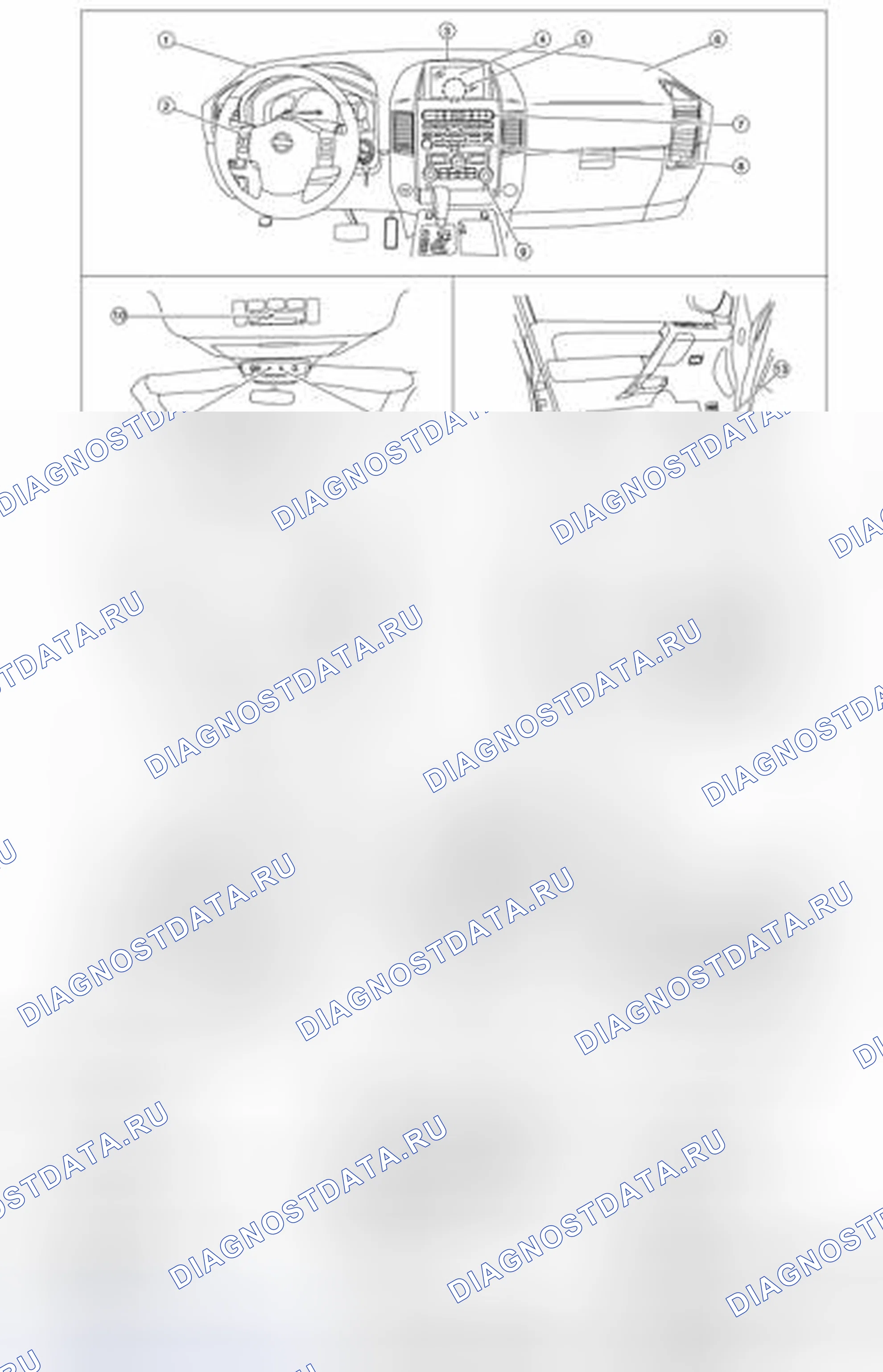 Рис. 183: Расположение компонентов. Honda Today I