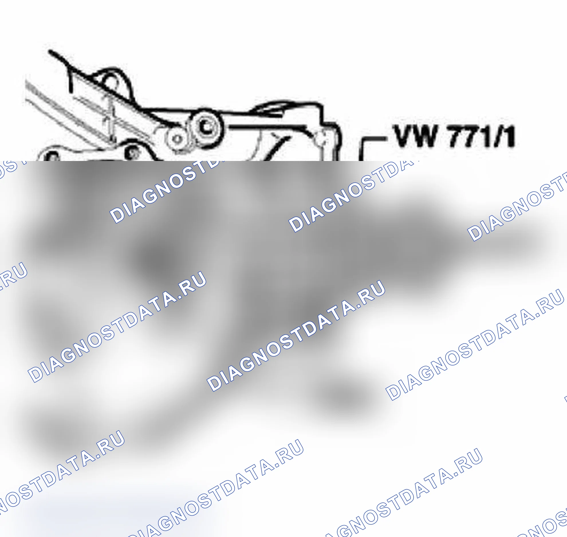 Рис. 231: Вытягивание наружного кольца большого конического роликового подшипника. Audi A4 B6