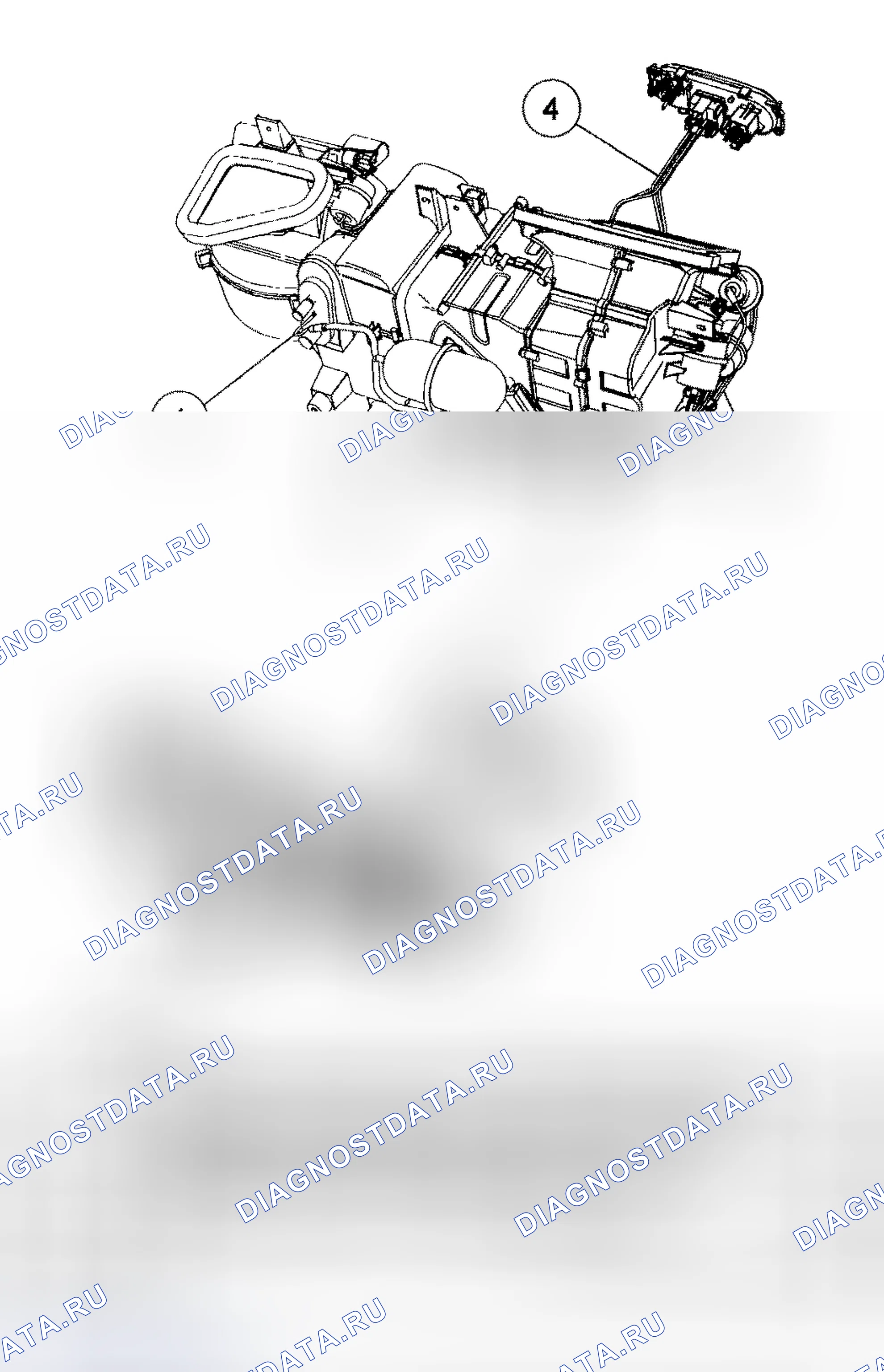 Рис. 136: Вакуумные компоненты системы климат-контроля. Mazda Tribute I рестайлинг