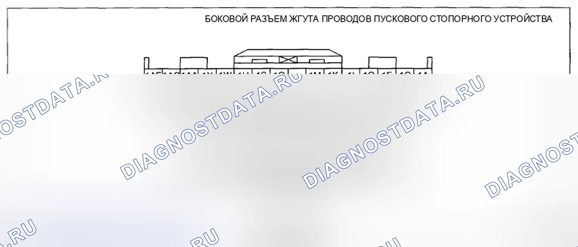 Рис. 99: Идентификация бокового разъема кабельного жгута начального останова. Mazda CX-5 I