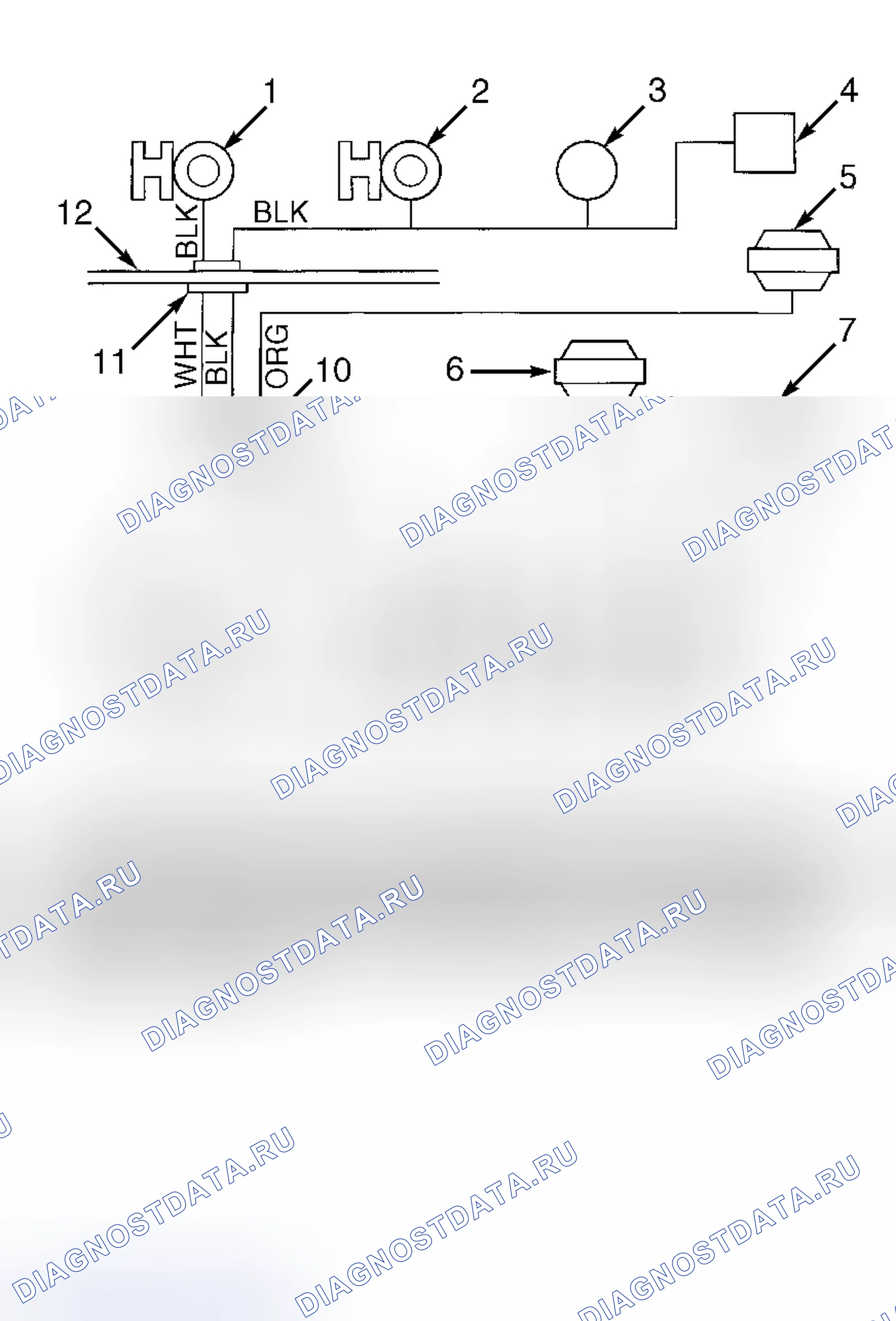 Рис. 1: СХЕМА ВАКУУМНЫХ ШЛАНГОВ. GMC Safari II