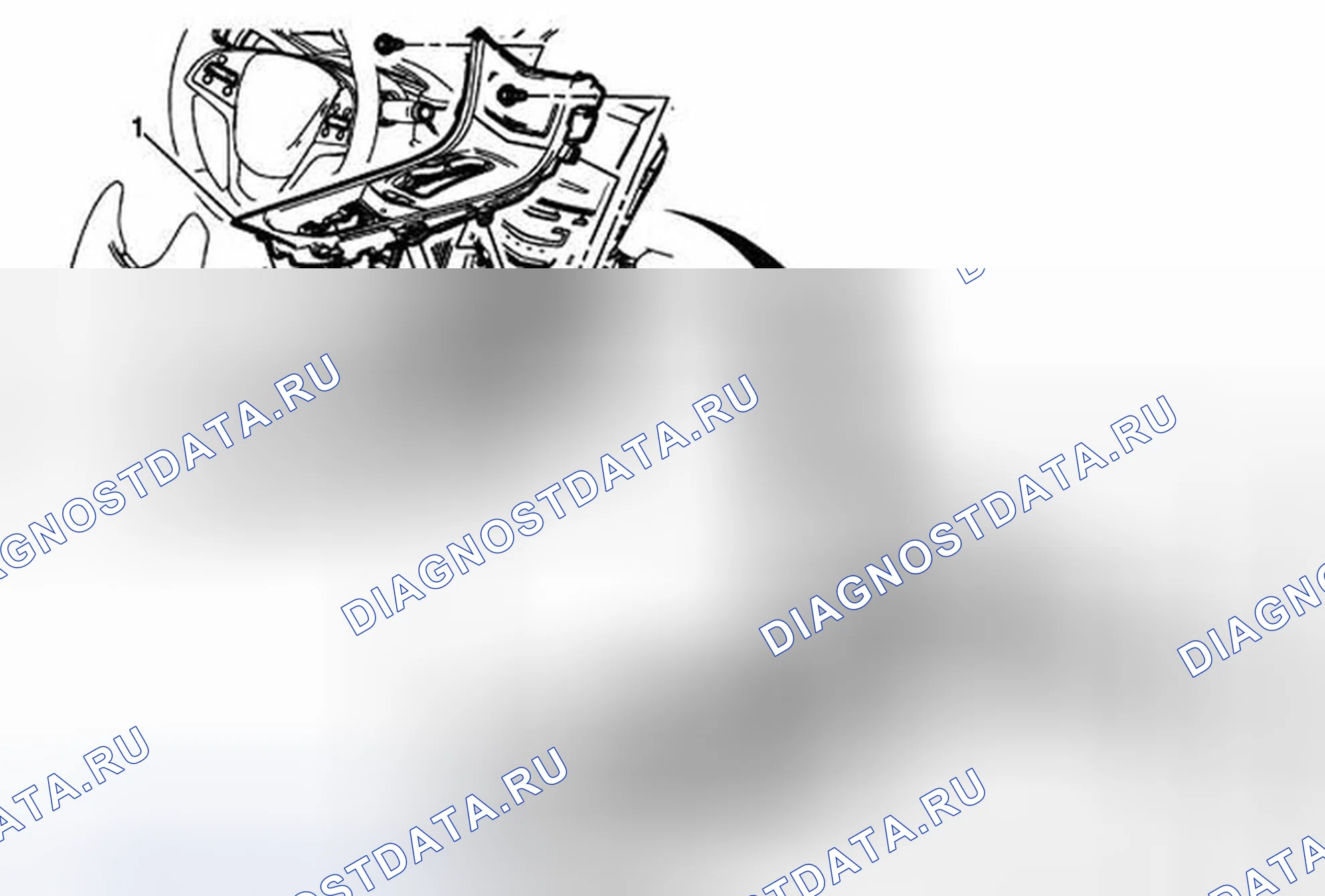 Рис. 114: Замена переднего отсека консоли переднего пола. Cadillac ATS I