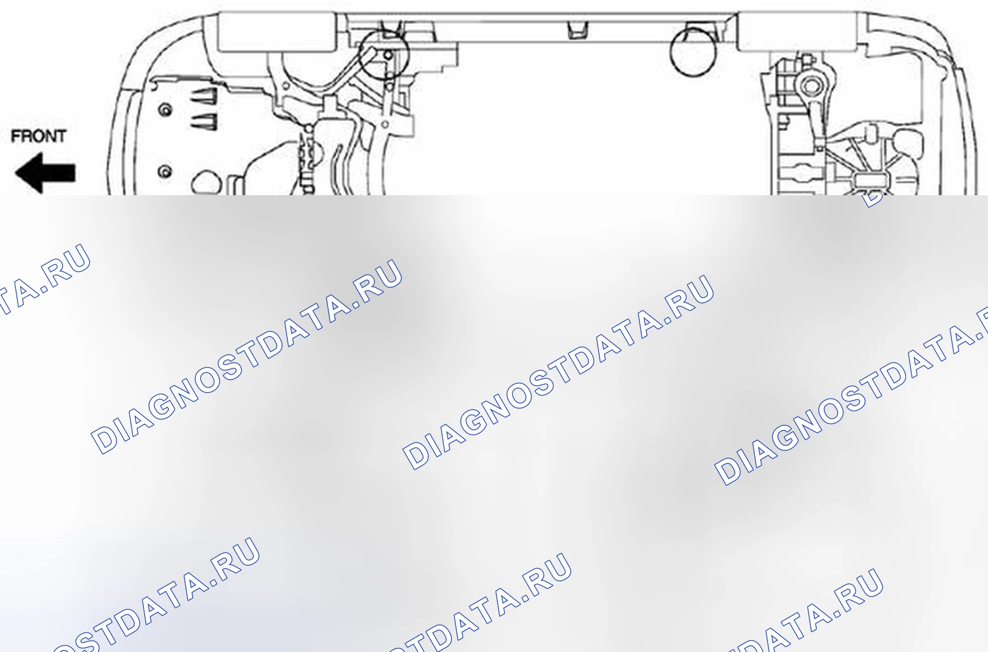 Рис. 58: Положение крепления транспортного средства. Honda Civic IX рестайлинг
