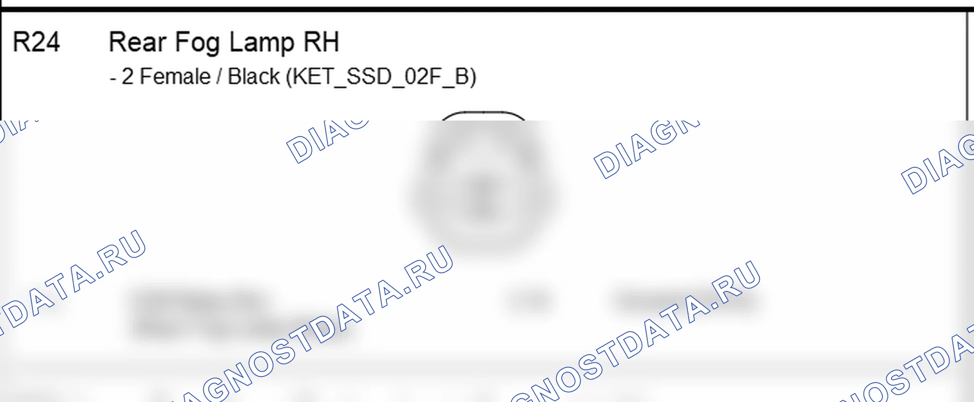 Распиновка разъёма R24 — rear bumper harness. Hyundai ix35 EL