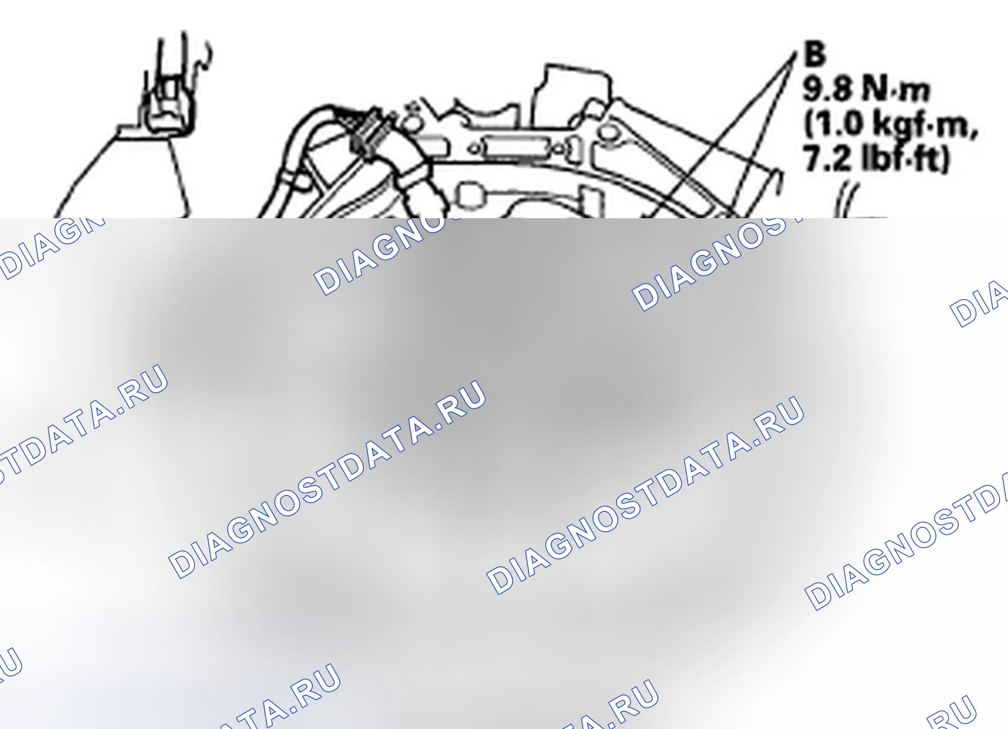 Рис. 313: Демонтаж / монтаж датчика положения ротора двигателя. Honda Accord VII рестайлинг