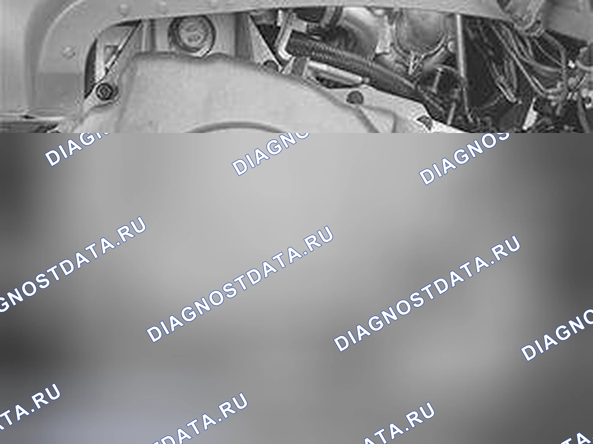 Рис. 885: ПОДГОТОВКА К СНЯТИЮ БОКОВОЙ КРЫШКИ КОРОБКИ ПЕРЕДАЧ. Volvo XC90 I
