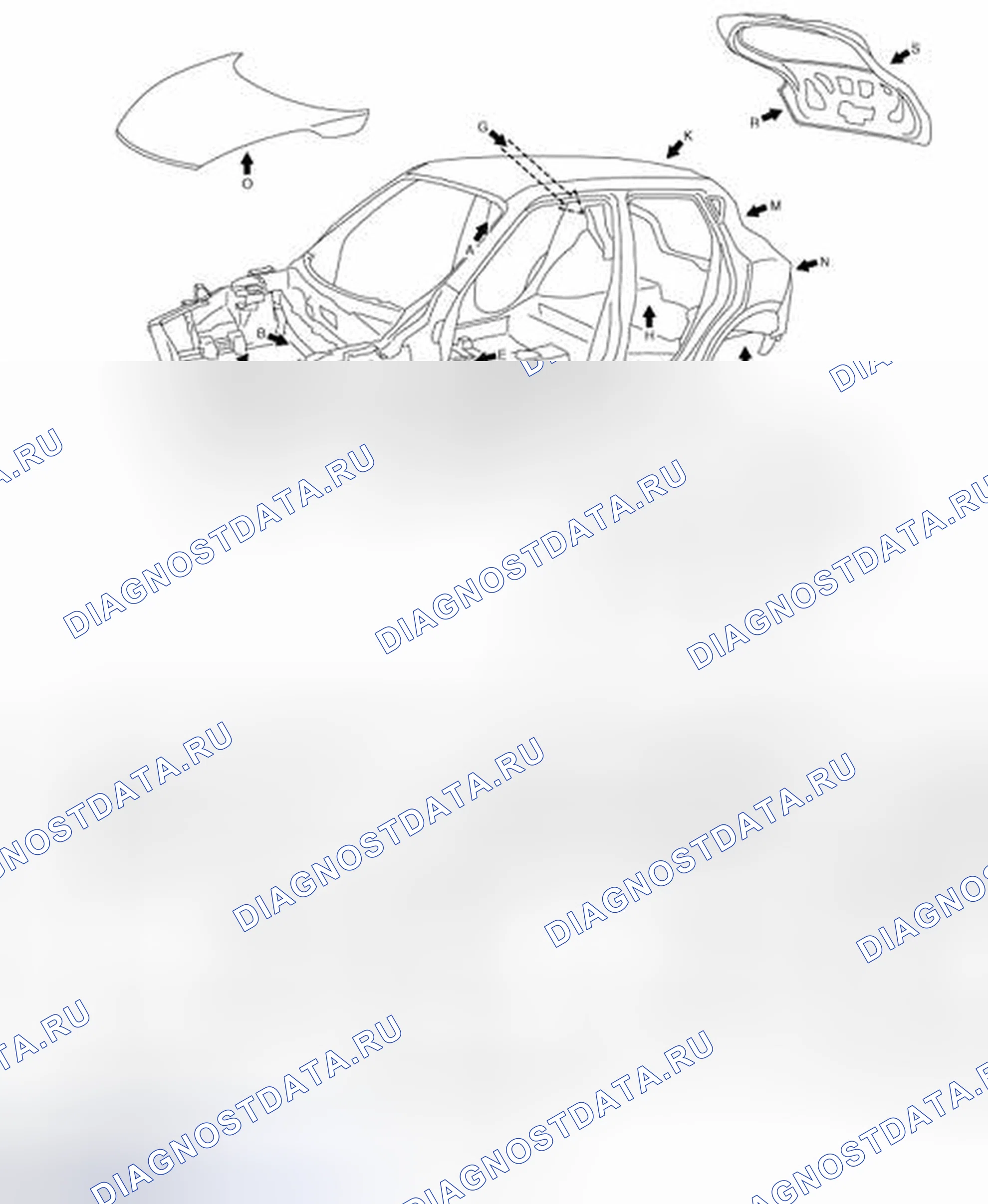 Рис. 172: Уплотнение корпуса (модели AWD). BMW 4 серия F32/F33 рестайлинг