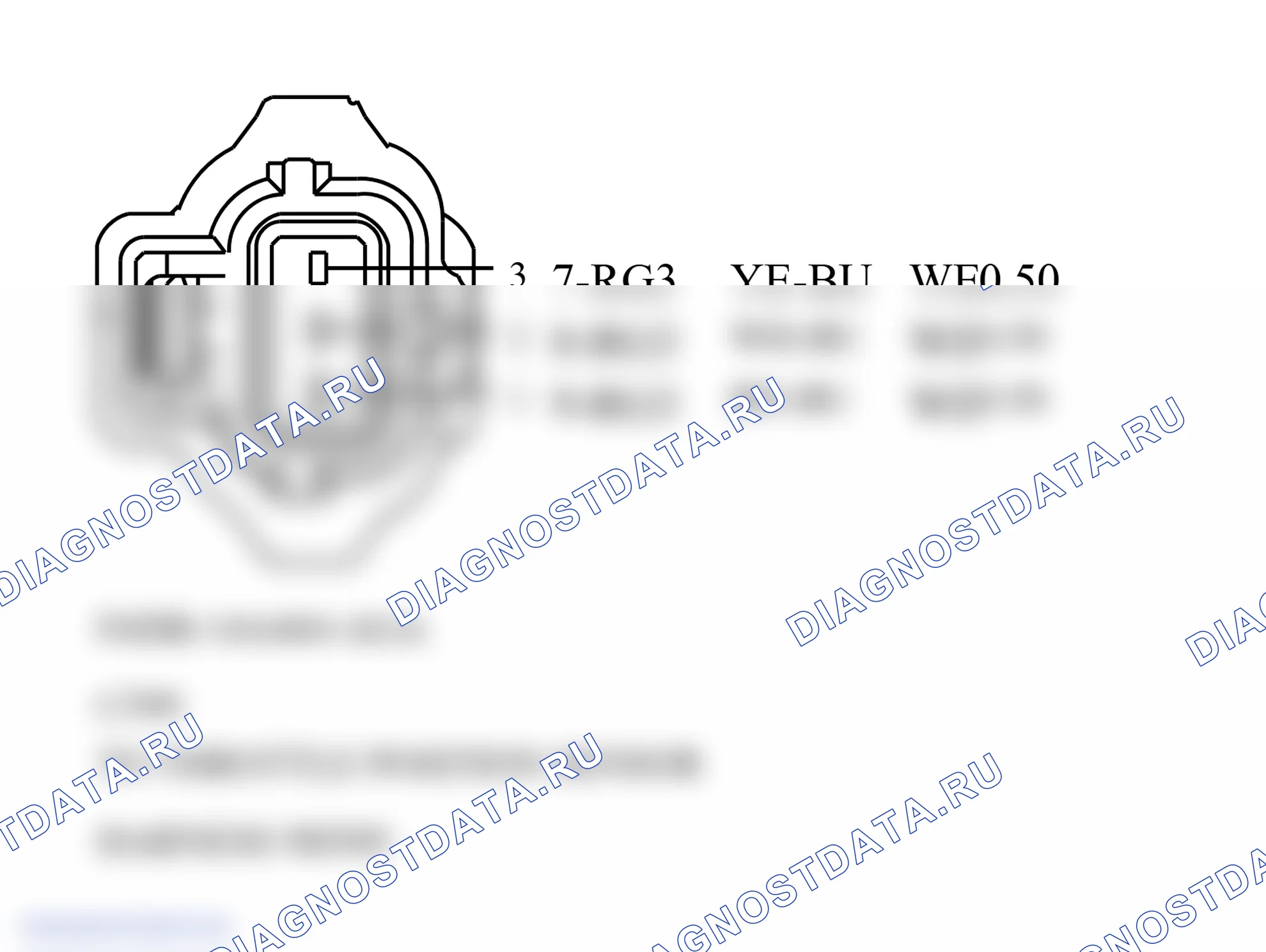 Распиновка разъёма Unit. Ford Tourneo Connect I