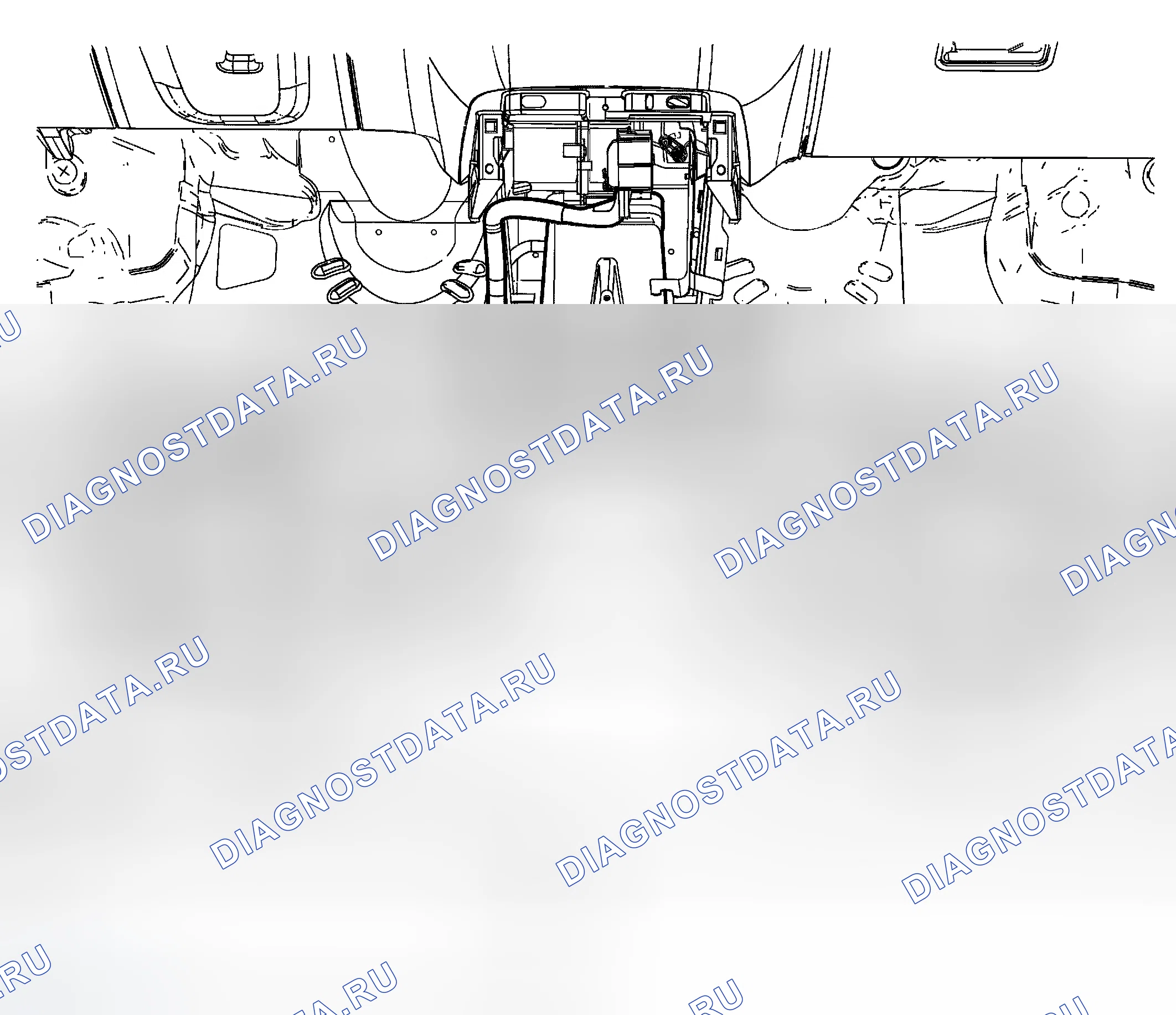 Рис. 15: Напольные воздуховоды. Ford Escape I рестайлинг