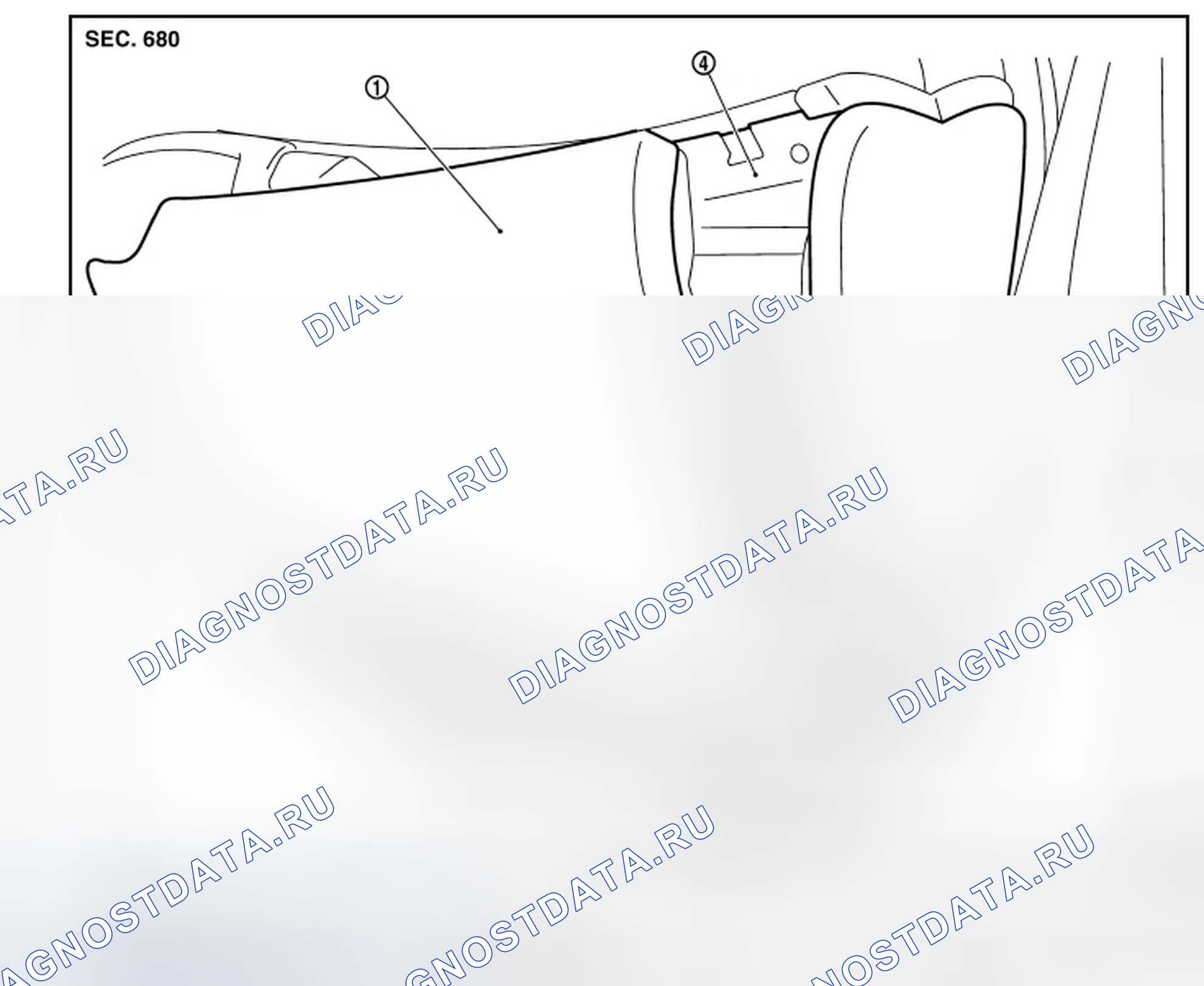 Рис. 11: ПЕРЧАТОЧНЫЙ ЯЩИК: Расположение компонентов. Infiniti M45 III рестайлинг