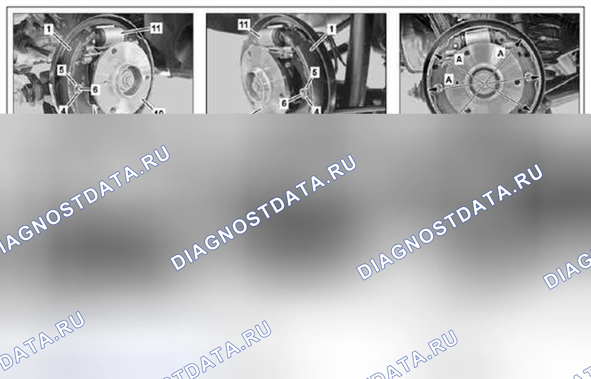 Рис. 205: Снять / установить тормозные колодки на заднюю ось - AR42.10-P-xtigx1 0165MCU. Kia Soul I