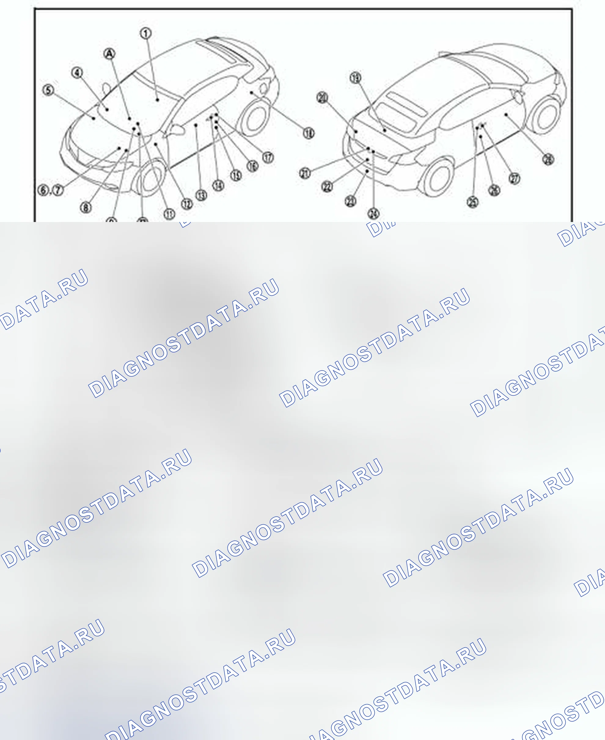 Рис. 201: Расположение компонентов. Nissan Murano Z51 рестайлинг 2