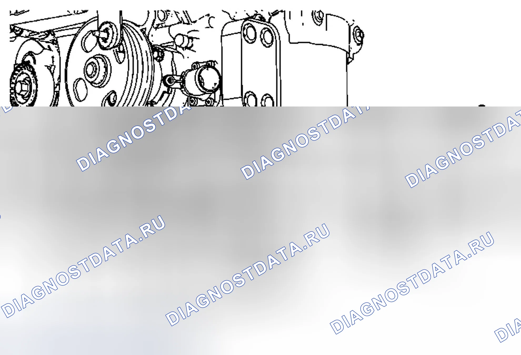 Рис. 13: Замена кронштейна компрессора кондиционера. Chevrolet Spark M300