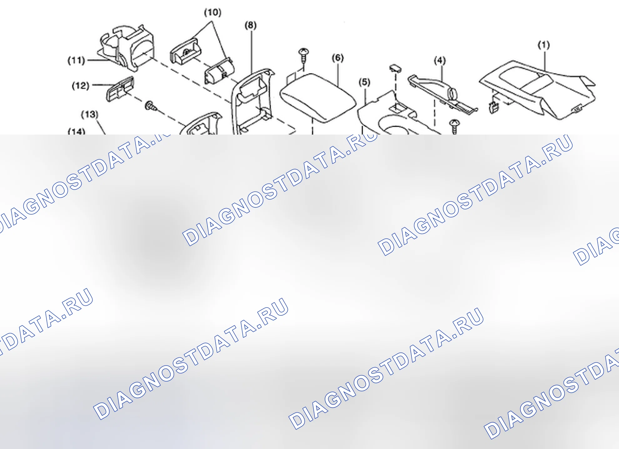 Рис. 32: КОНСОЛЬНАЯ КОРОБКА. Subaru Impreza WRX GH