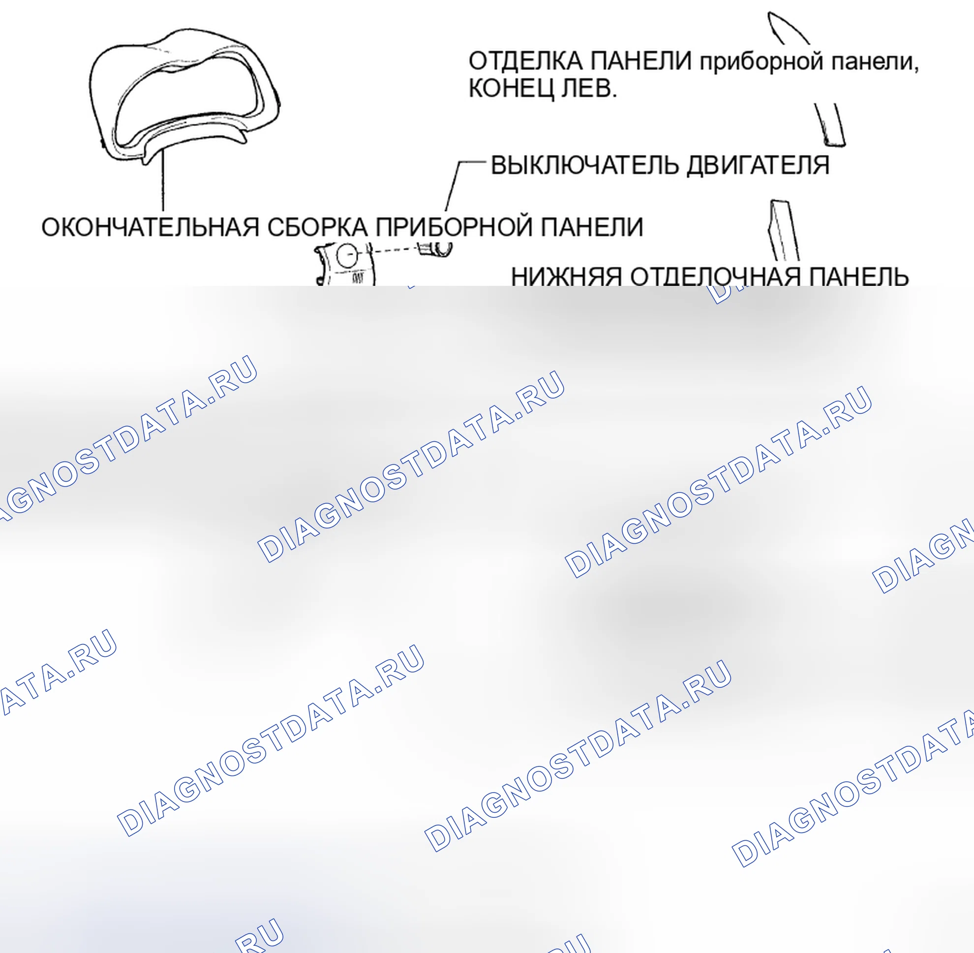 Рис. 98: Идентификация компонентов переключателя двигателя. Toyota Corolla X