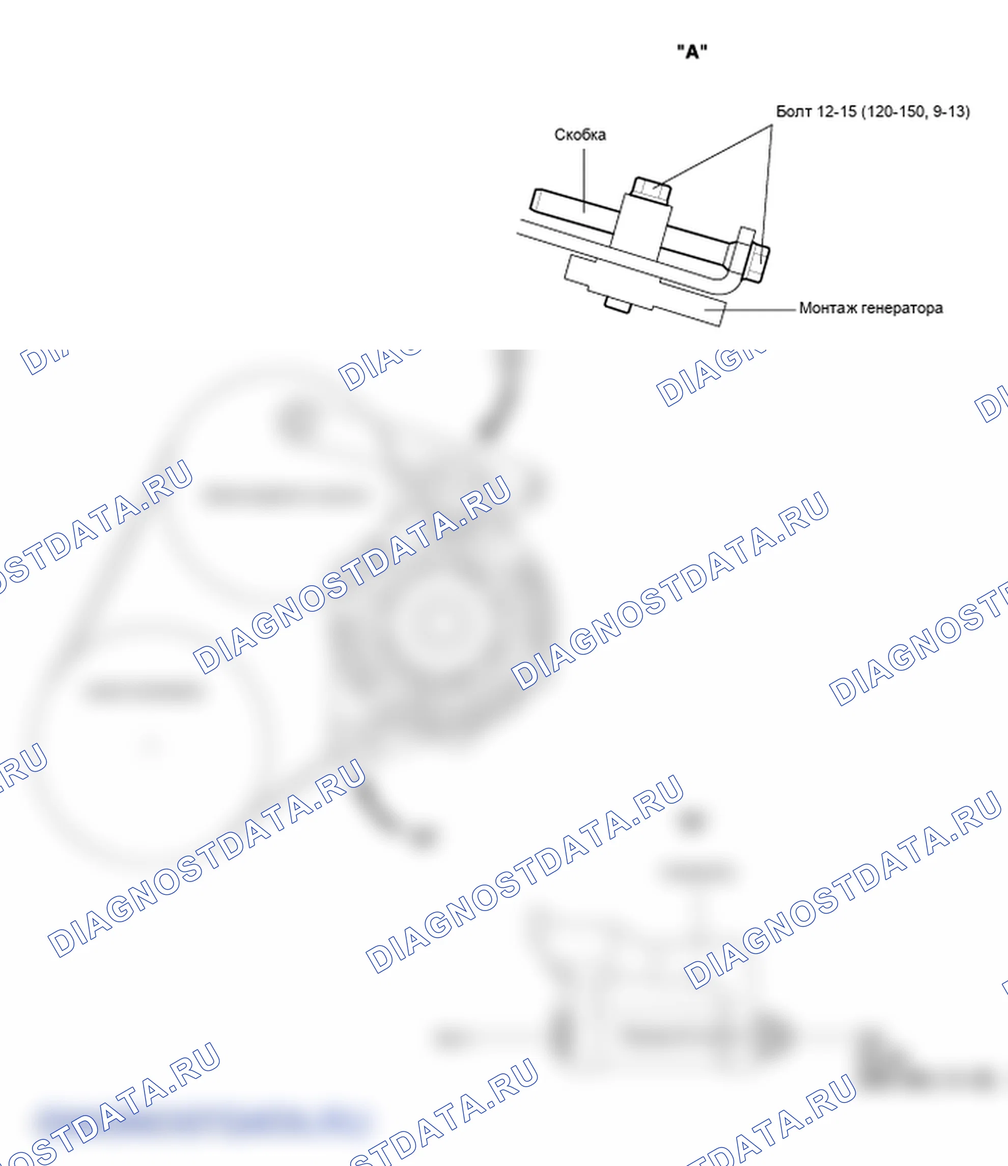 Расположение деталей генератора. Hyundai Accent LC