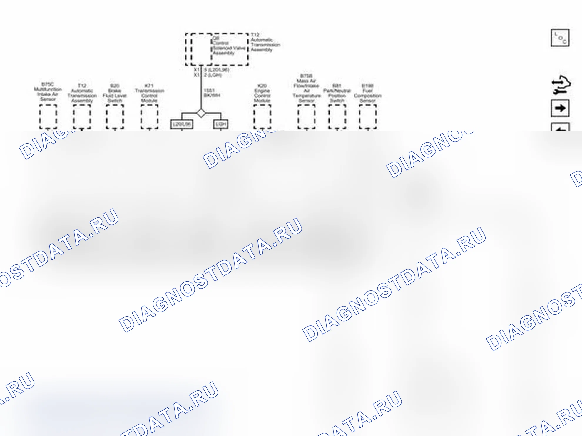 Рис. 182: Схемы подключения G103, G104, G105 и G106. Chevrolet Express G1500 