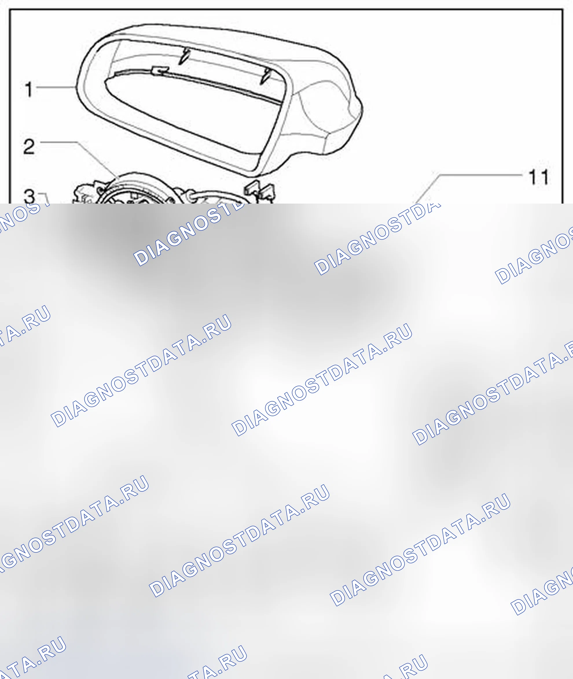 Рис. 288: Боковое зеркало, снятие и установка. Audi A6 С6