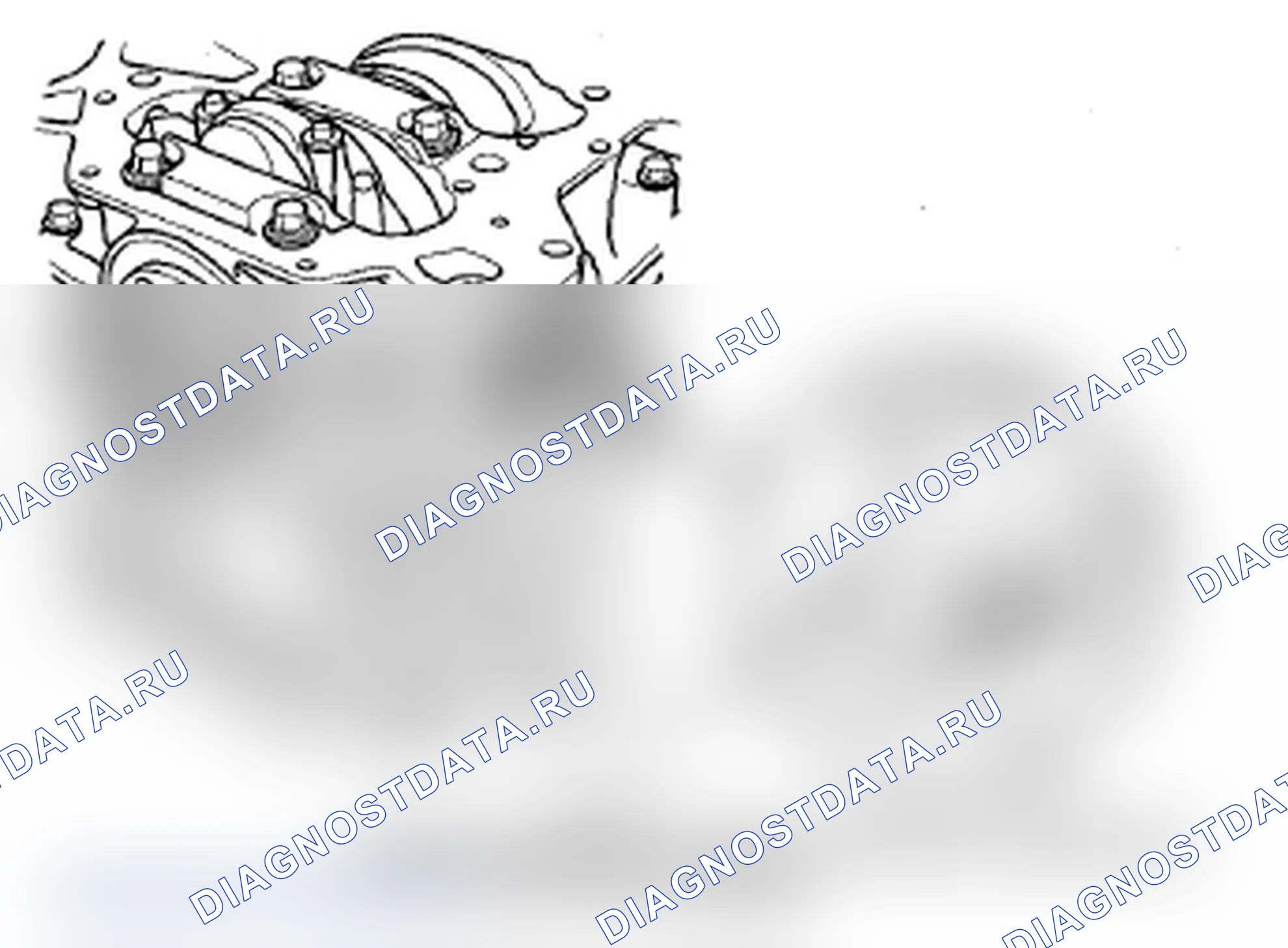 Рис. 344: Расположение кода отверстия блока. Acura RDX I рестайлинг