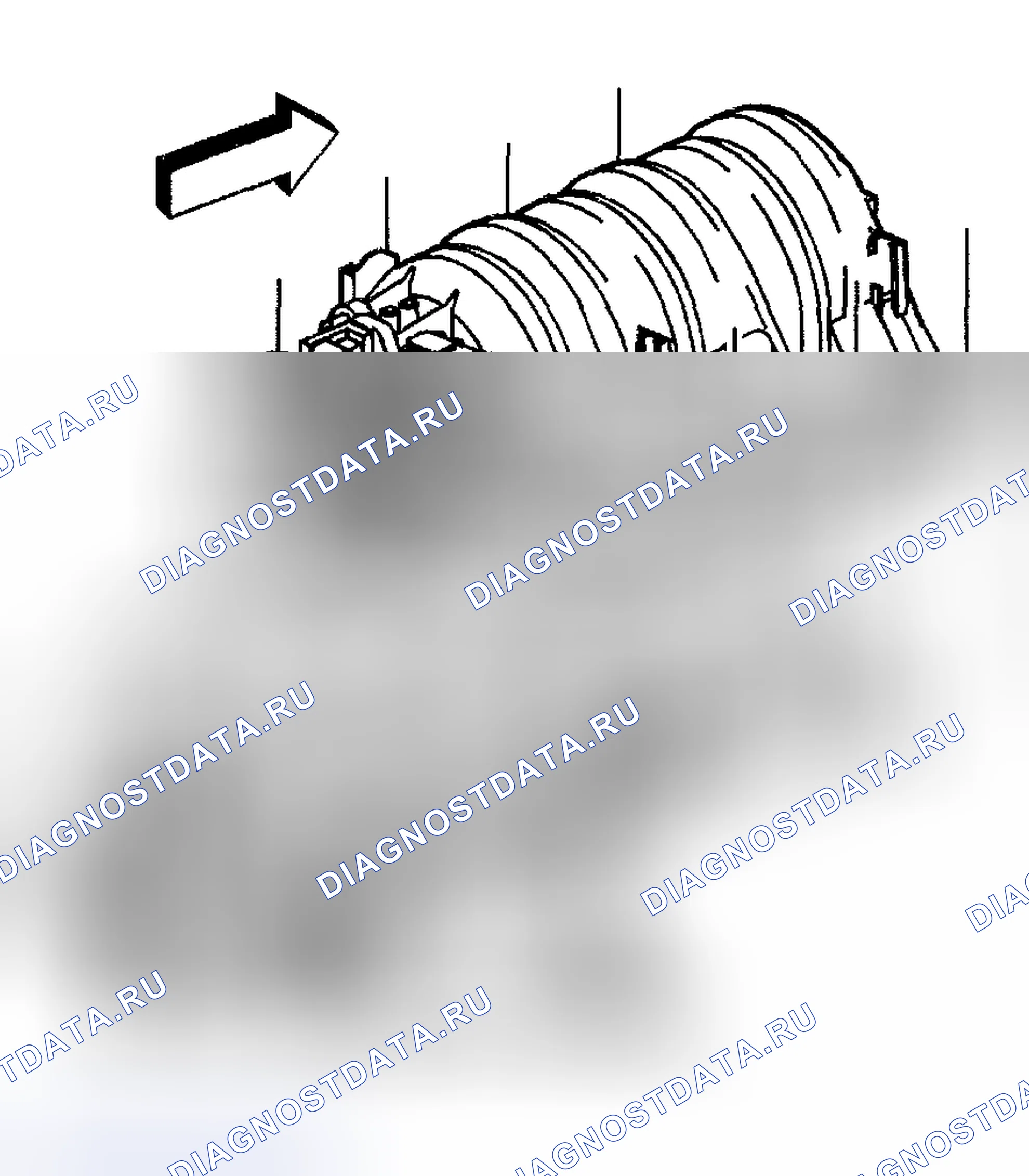 Рис. 1450: Монтаж впускного коллектора. Hyundai Terracan I