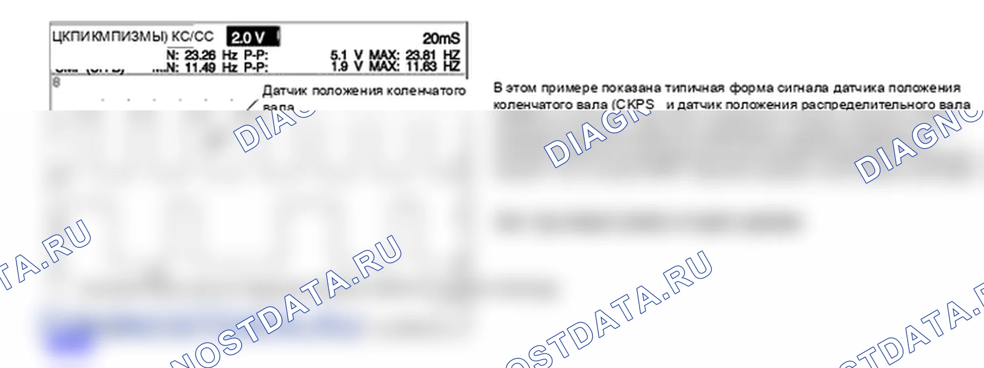 P0343: высокий уровень сигнала цепи датчика положения распределительного вала A. Kia Sorento BL