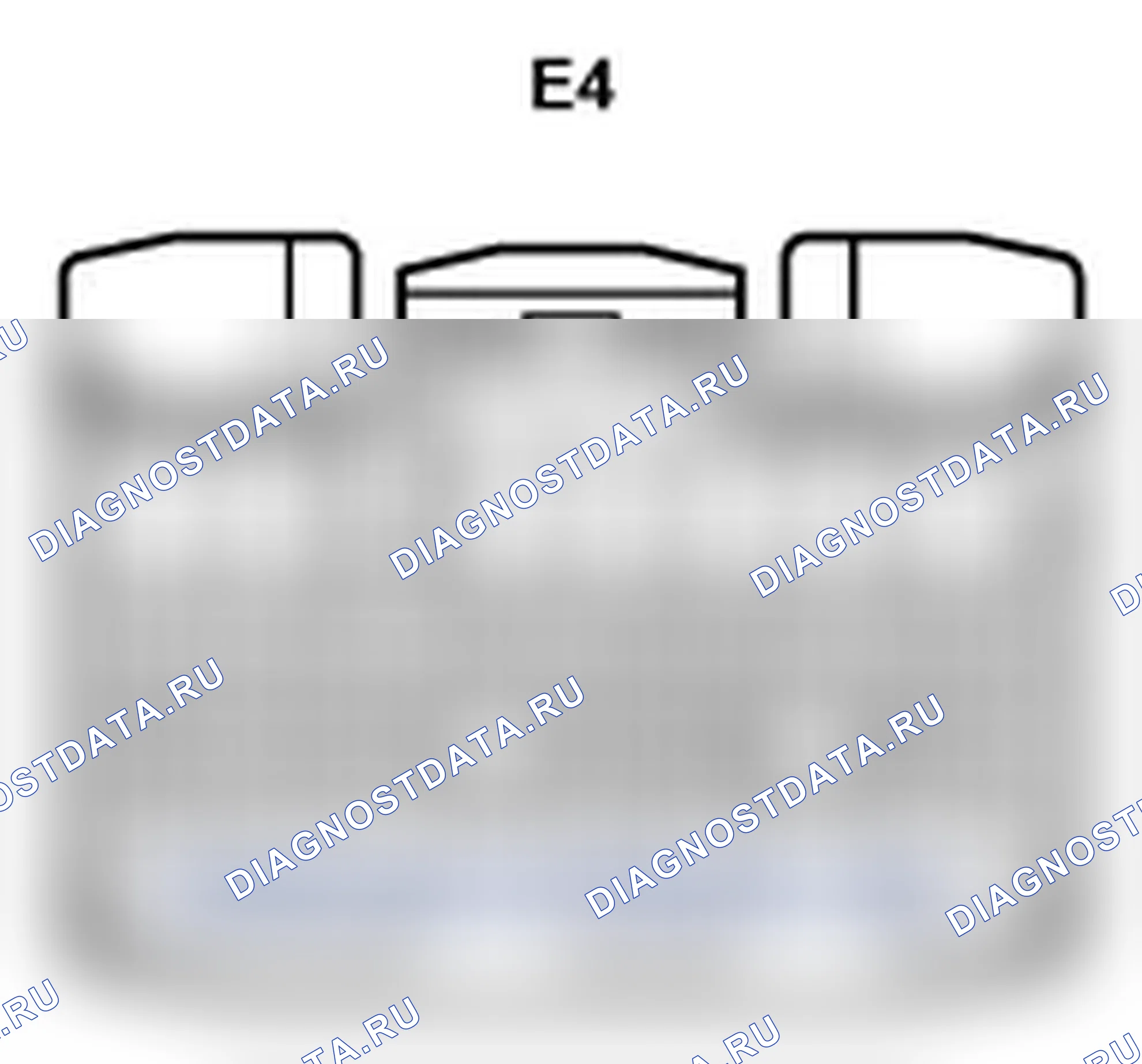 Рис. 187: Вид с торца разъема блок управления двигателем (E4). Lexus IS F I